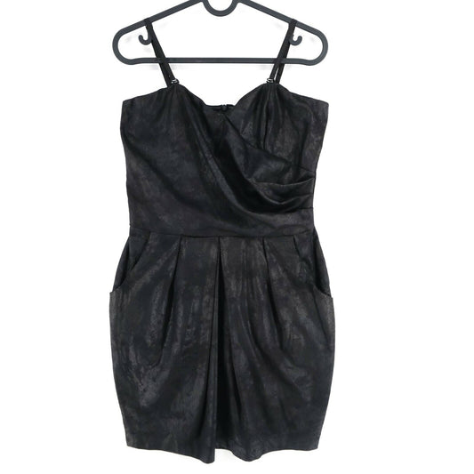 FAIRLY Black Sweetheart Sleeveless Dress Size 44