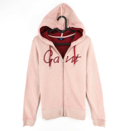 GANT Light Pink Full Zip Sweat Hoodie Jumper Sweater Size XS