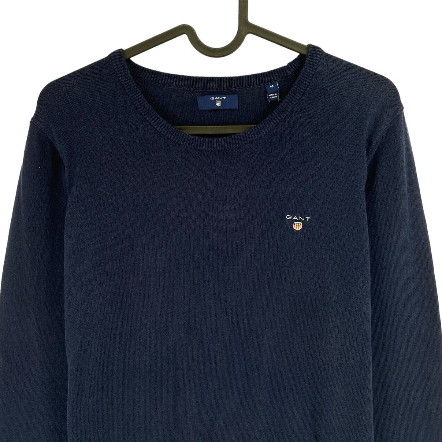 GANT Navy Blue Light Weight Cotton Crew Neck Jumper Pullover Sweater Size M