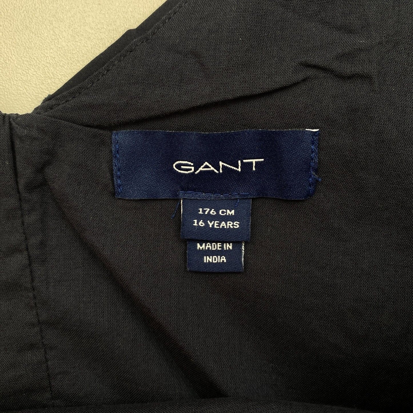 GANT Girls Navy Blue Broderie Anglaise Dress Size 16 Years 176 cm