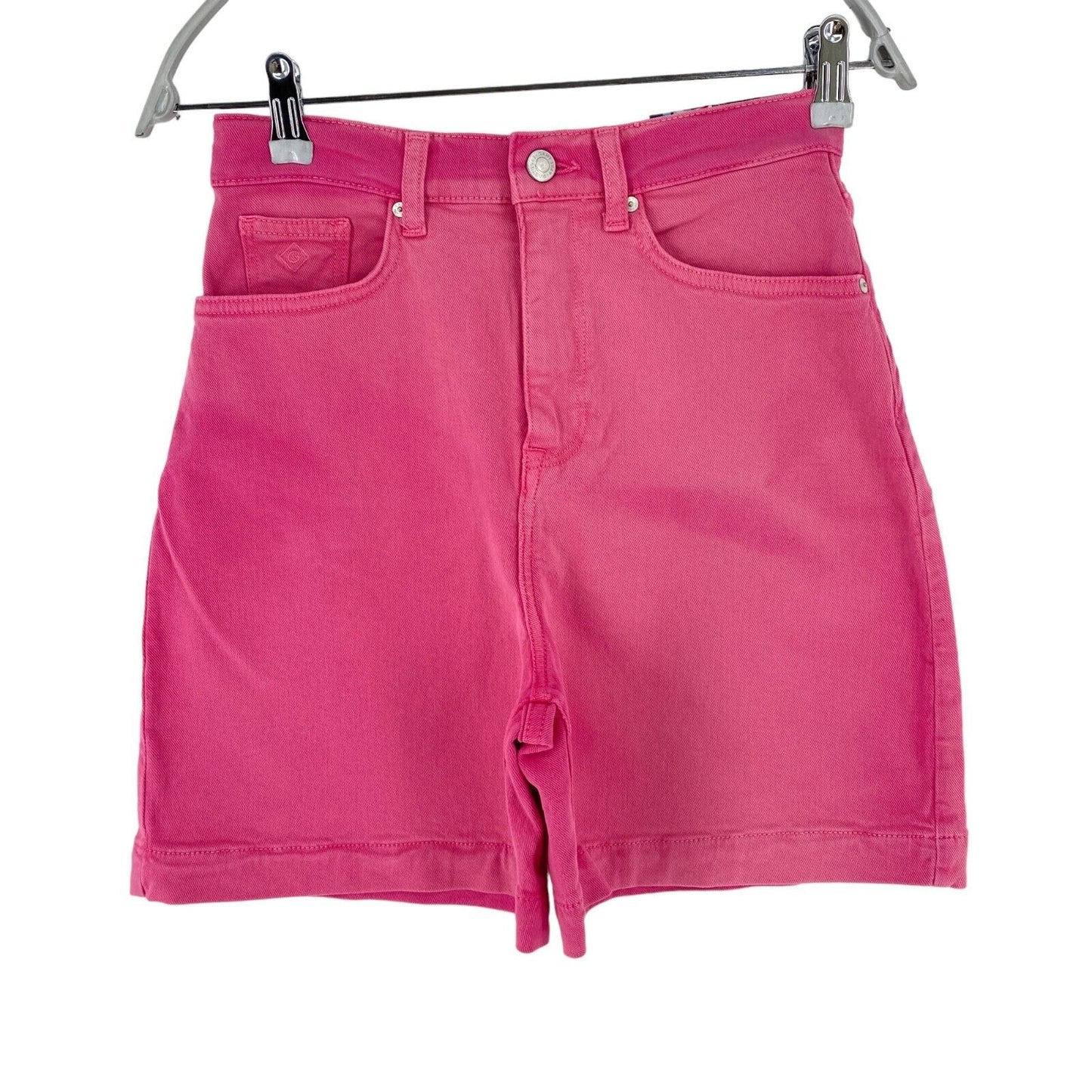 GANT Women Pink Regular Fit Denim Shorts Size W26