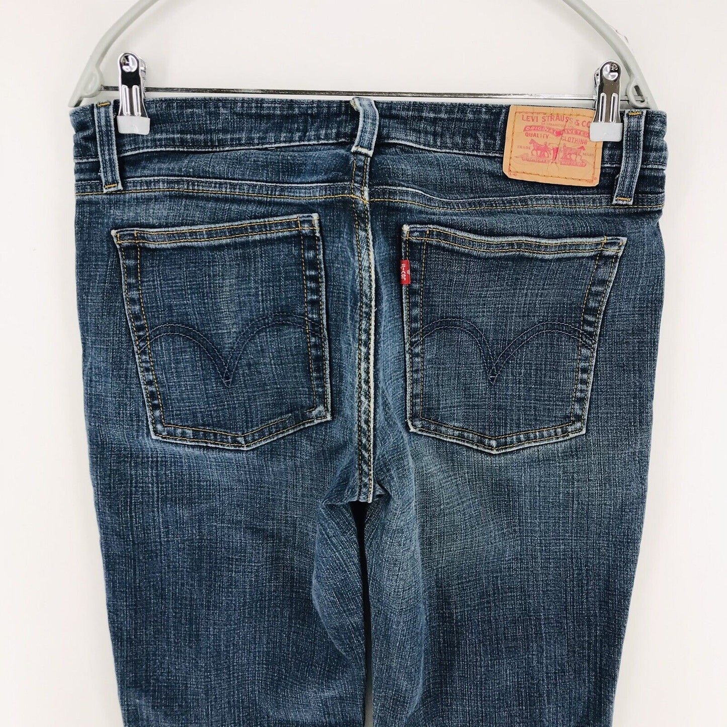 Vintage Levi's Damen 518 Blaue Jeans mit normaler Bootcut-Passform 11M JR / W30 L32