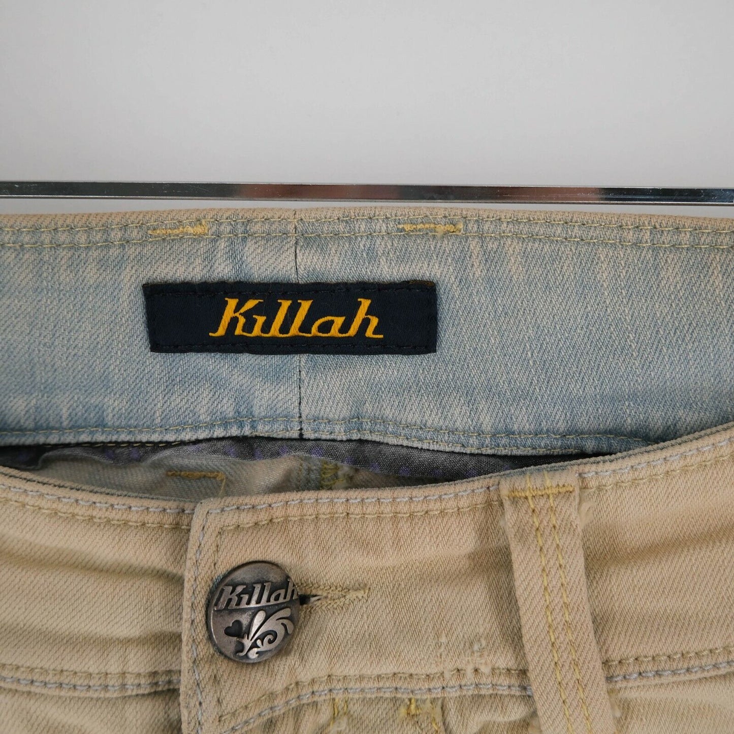 KILLAH Beige Slim Fit Straight Leg Jeans Size 30