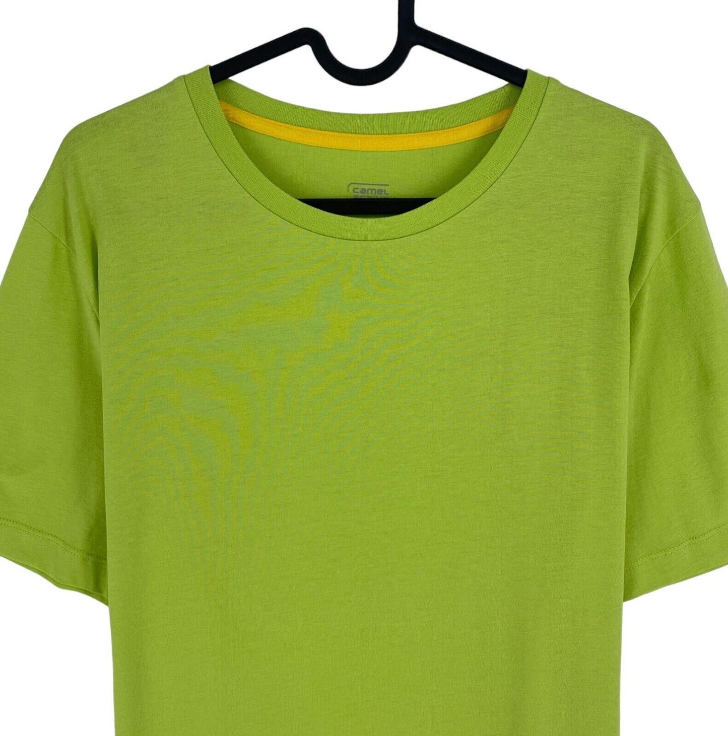 Camel Active Men Light Green Solid Short Sleeve Crew Neck T Shirt Size L