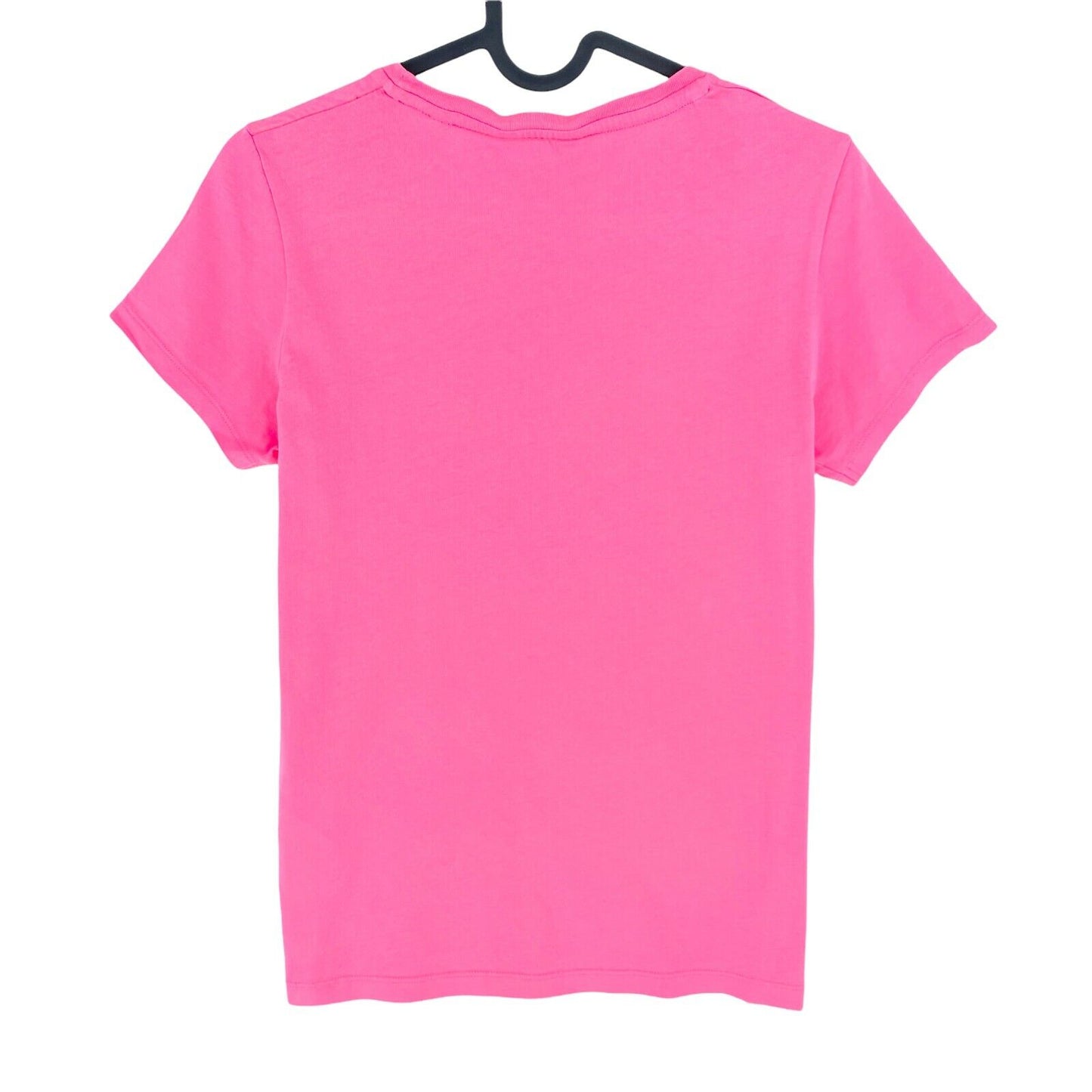 GANT T-shirt à manches courtes et col rond rose avec grand logo taille XS