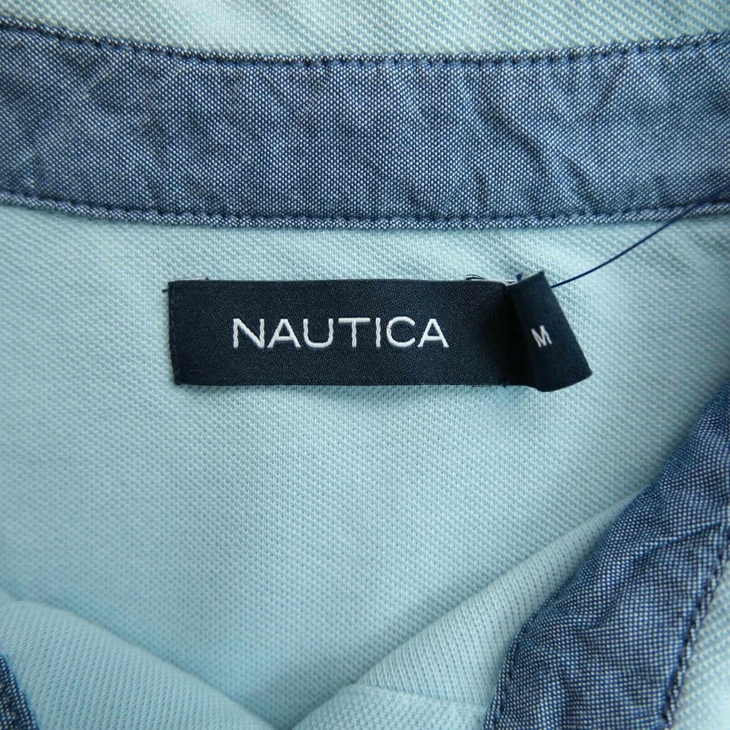 NAUTICA Light Blue Polo T Shirt Size M L XL