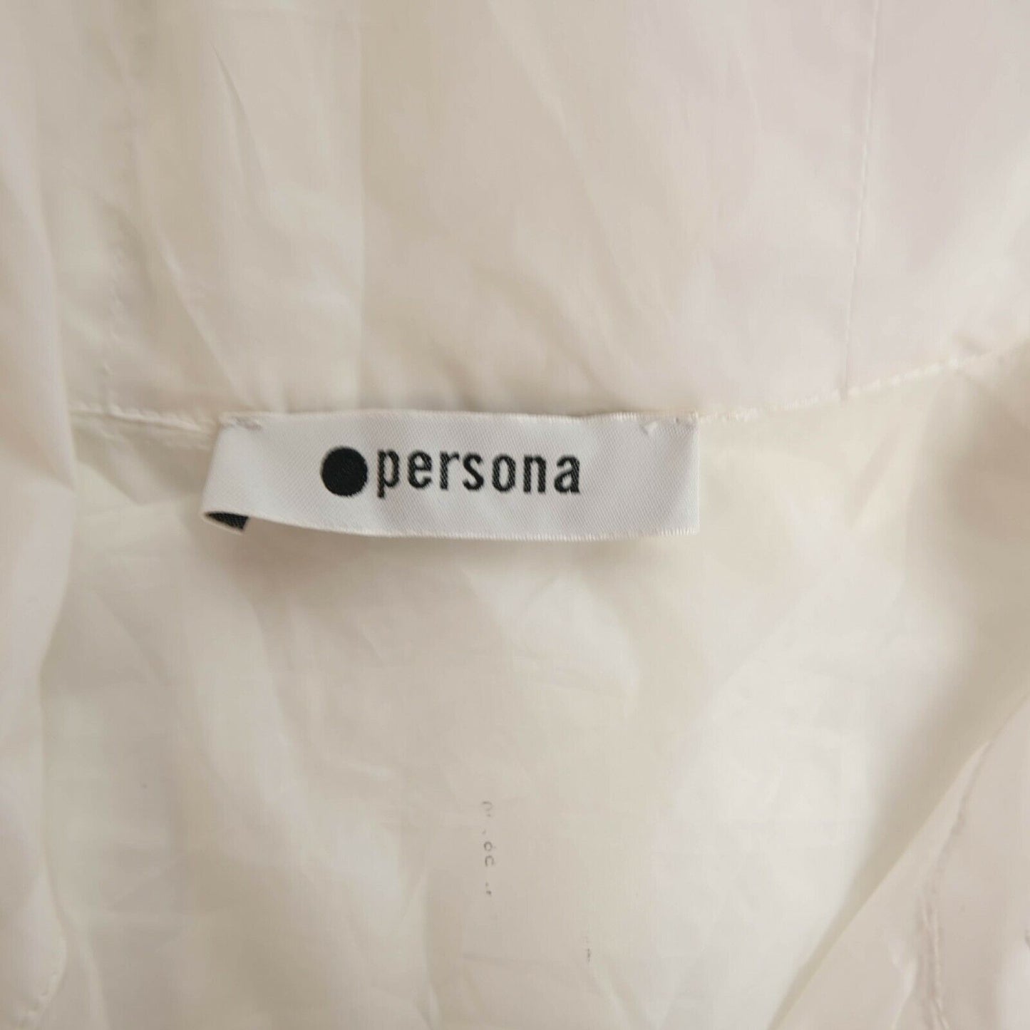 PERSONA White MADAME Short Rain Coat Jacket Size EUR 38 UK 10 US 8