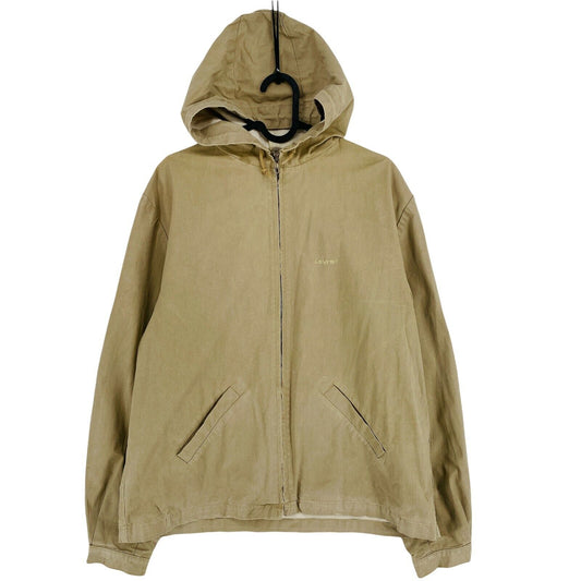 LEVI'S Beige Cotton Blend Hooded Jacket Size L