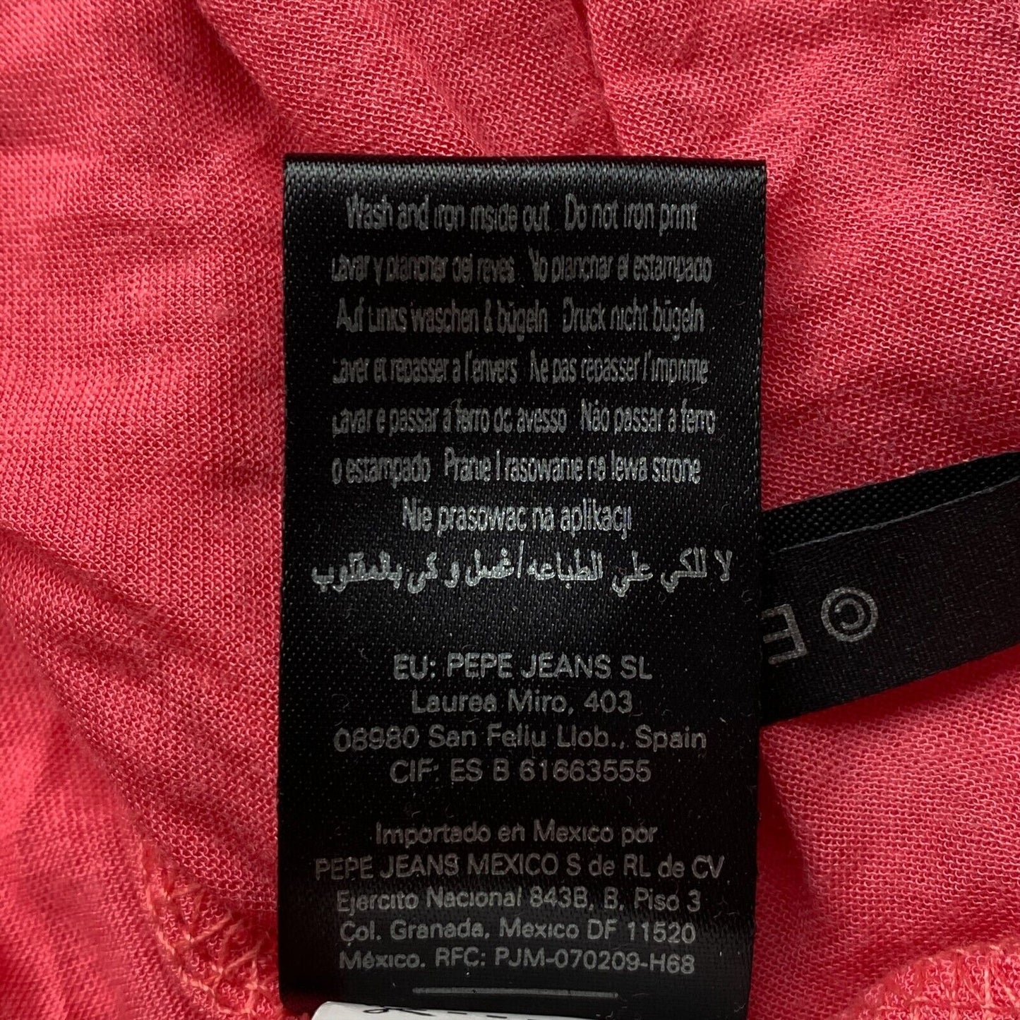 PEPE JEANS LONDON Débardeur tunique sans manches à encolure dégagée rose Taille M