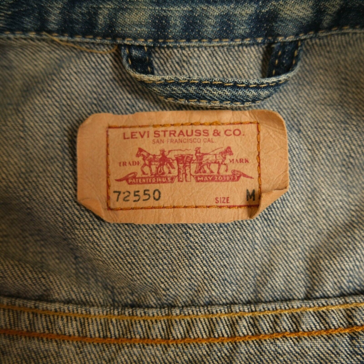 Levi’s 72550 Blue Vintage Denim Jeans Trucker Jacket Size M