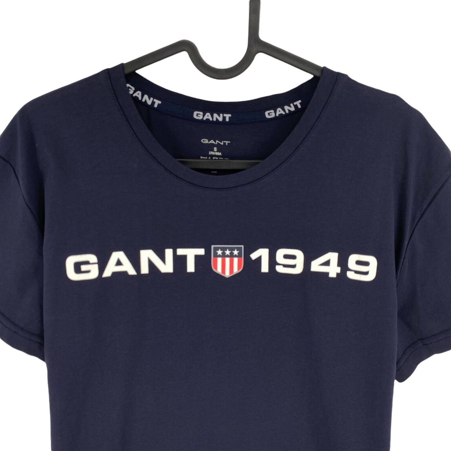 GANT Navy Blue Retro Shield Crew Neck T-Shirt Top Size M