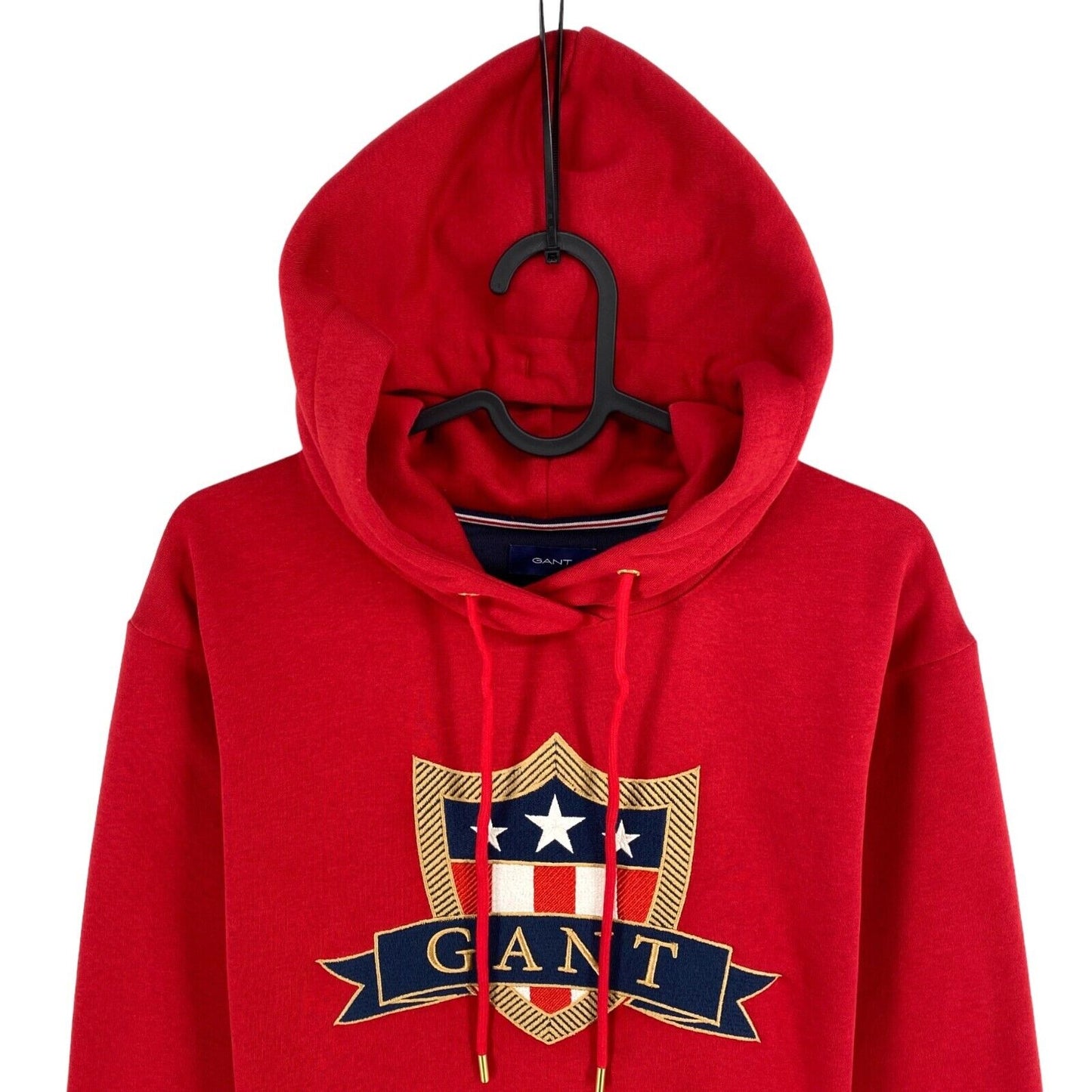 GANT Red Banner Shield Hoodie Pullover Sweater Size XS