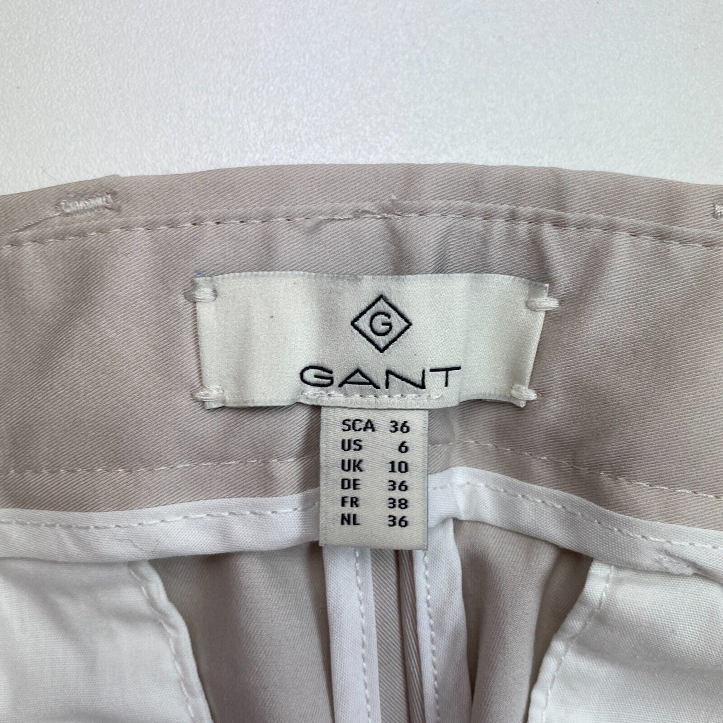 GANT Silver TP Cool Commuter Slacks Pants Trousers Size EU 36 UK 10 US 6