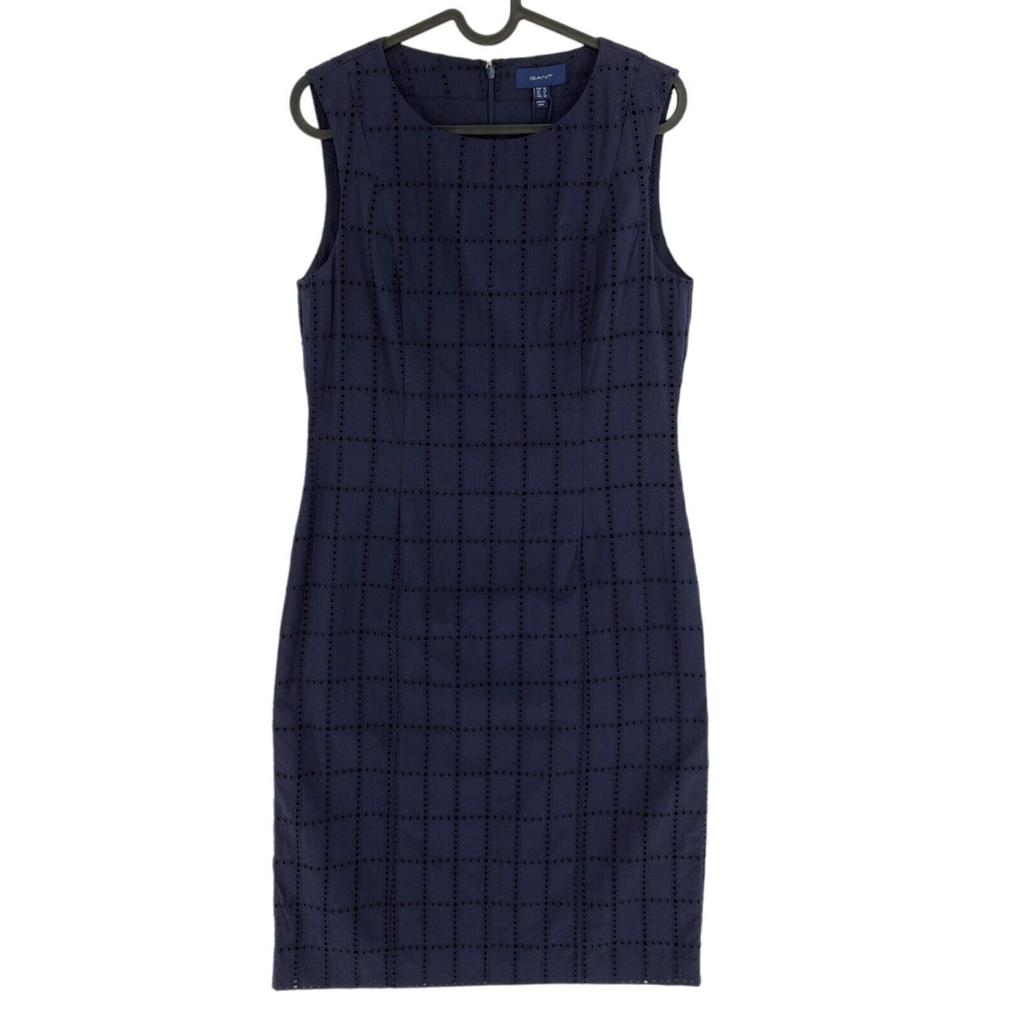 GANT Navy Blue Sleeveless Broderie Anglaise Dress Size EU 36 UK 10 US 6