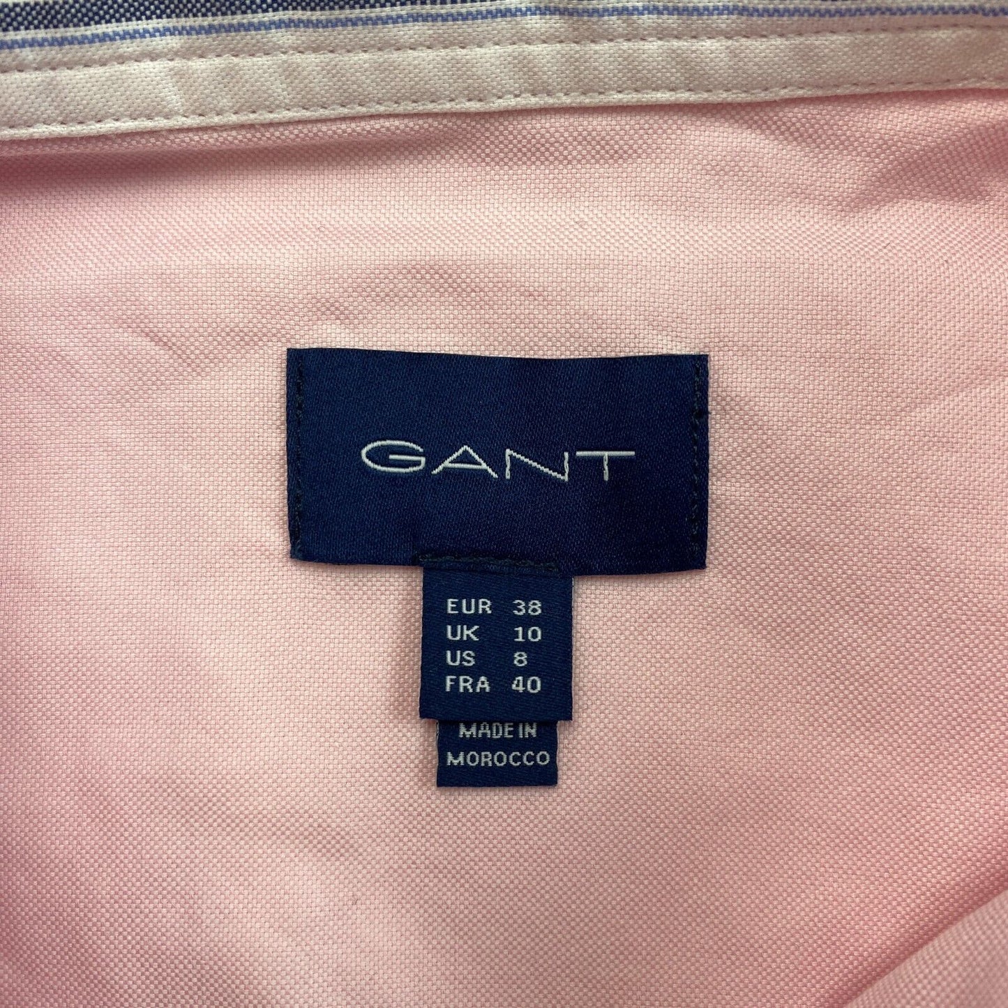 GANT Pink Stretch Oxford Shirt Size EU 38 UK 10 US 8