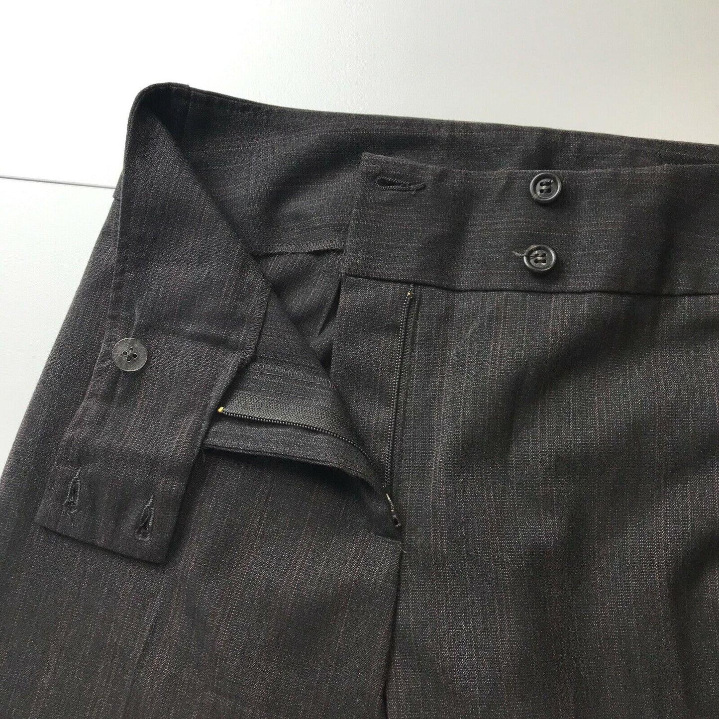 UNITED COLORS OF BENETTON Women Dark Grey Bootcut Fit Trousers Size EUR 38 W27