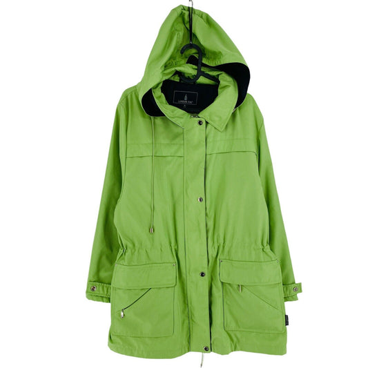 LONDON FOG Green Hooded Parka Jacket Size EU 44 UK 16 US 14