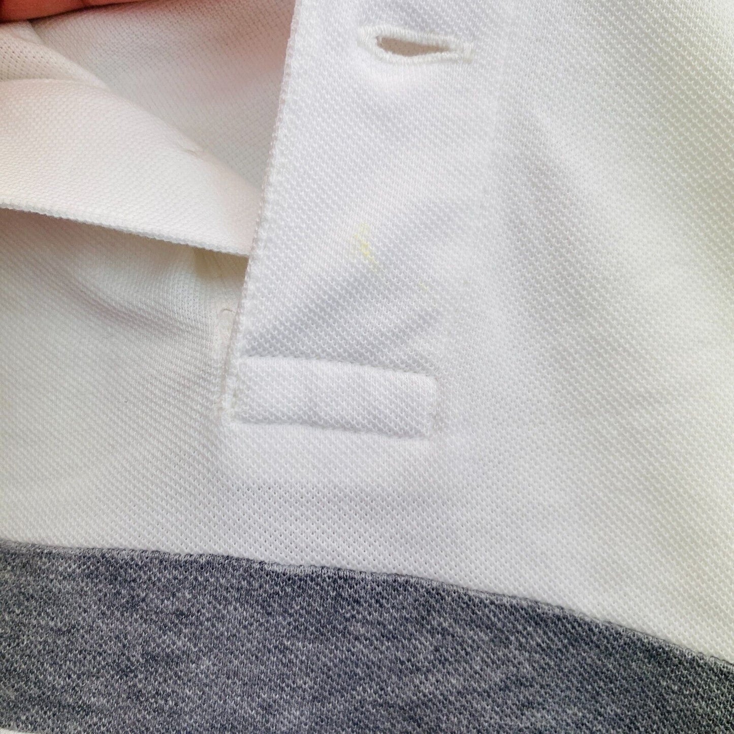 GANT White Pique Rugger Polo Neck Shirt Size L