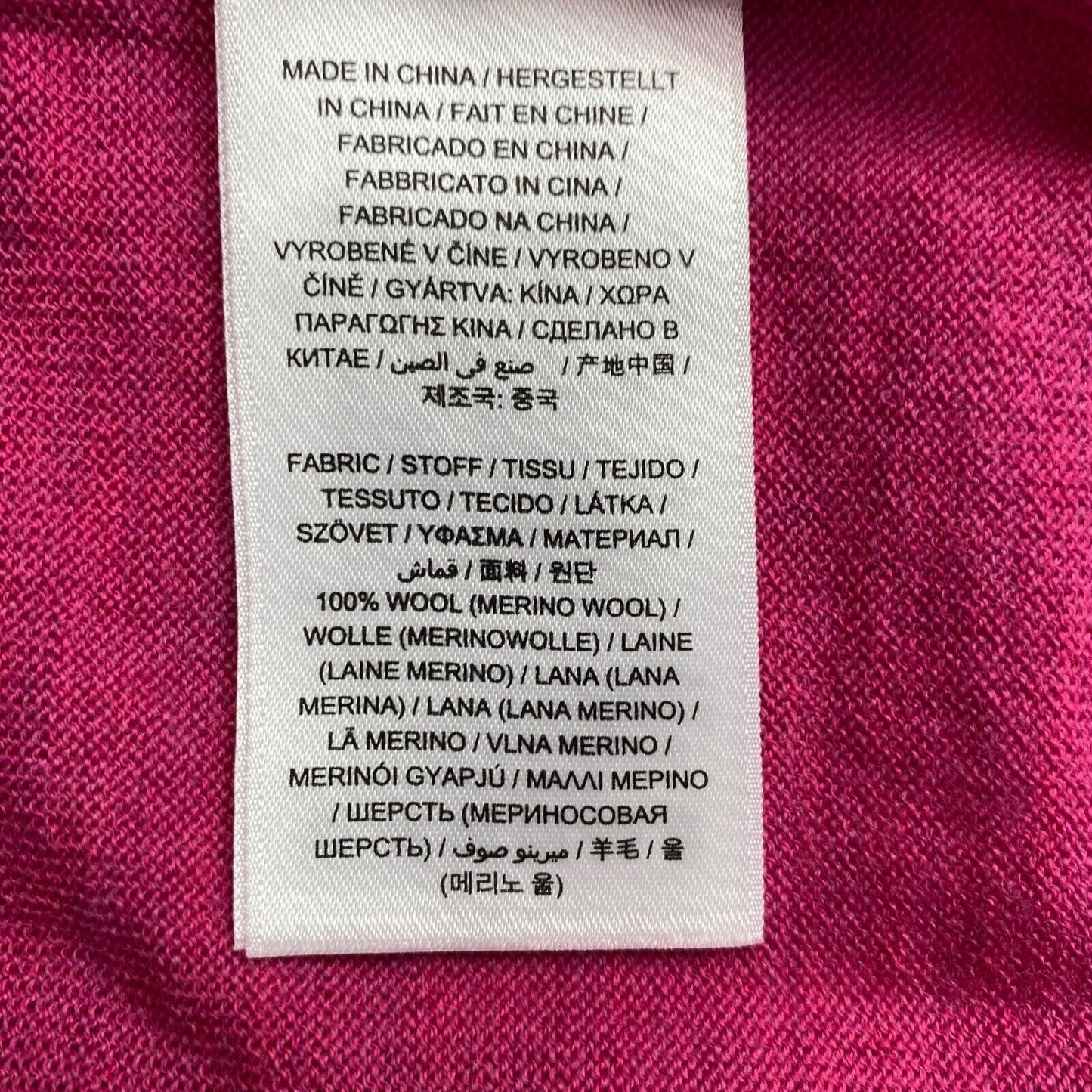 GANT Pink 100% Wolle Rundhalspullover Pullover Größe M