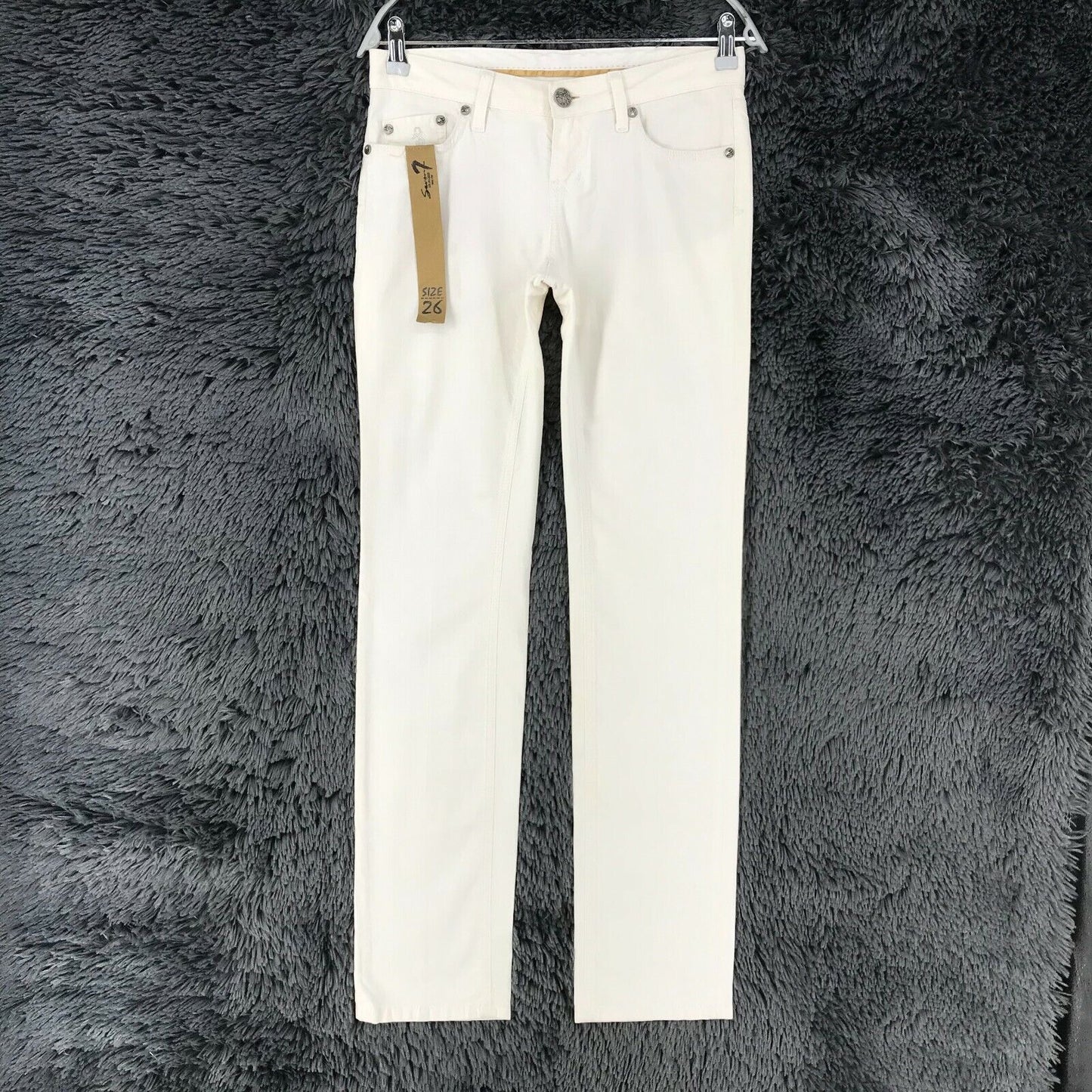 Seven7 Women White Regular Straight Fit Jeans Size W26