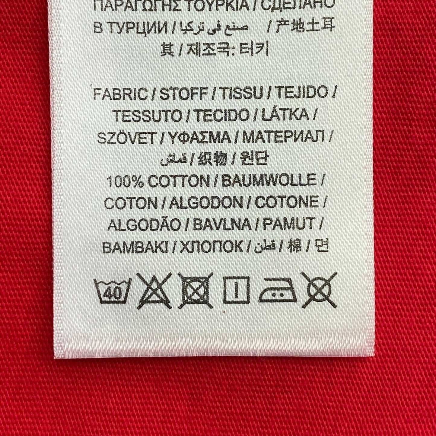 GANT T-shirt à col rond avec logo rouge Taille L