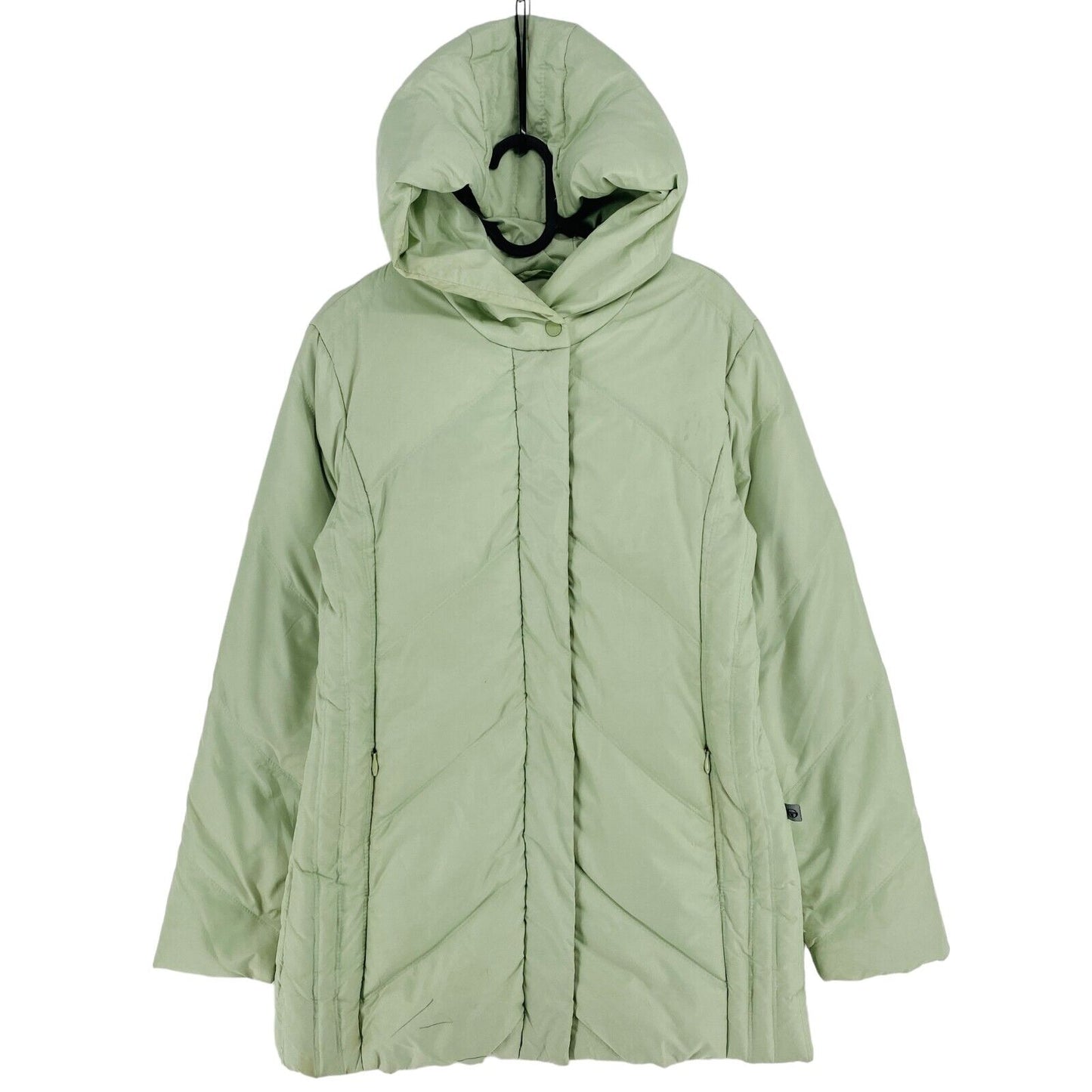 SERGIO TACCHINI Mint Green Hooded Down Parka Jacket Coat Size IT 42 UK 10 US 8