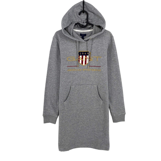 GANT Graues Archive Shield Hoodiekleid Größe S