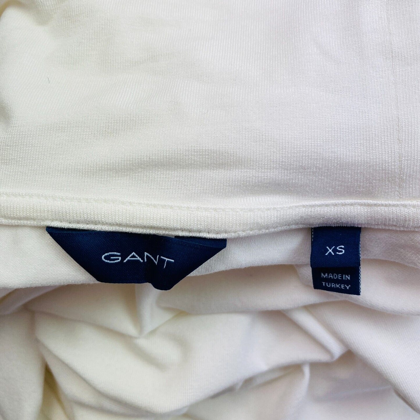 GANT T-Shirt aus Jersey mit langen Ärmeln und Rollkragen, Größe XS, weiß