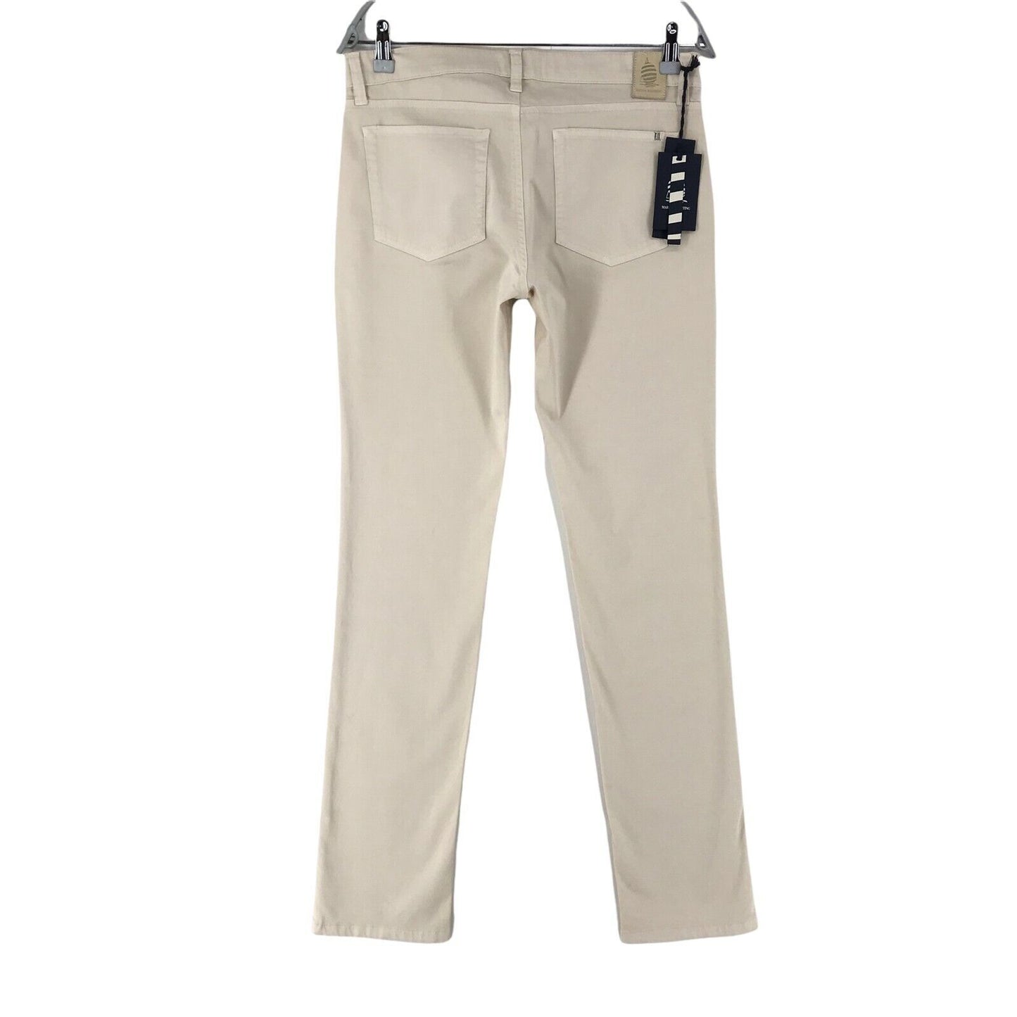 MARINA YACHTING Women Beige Regular Fit Chino Trousers Size W28