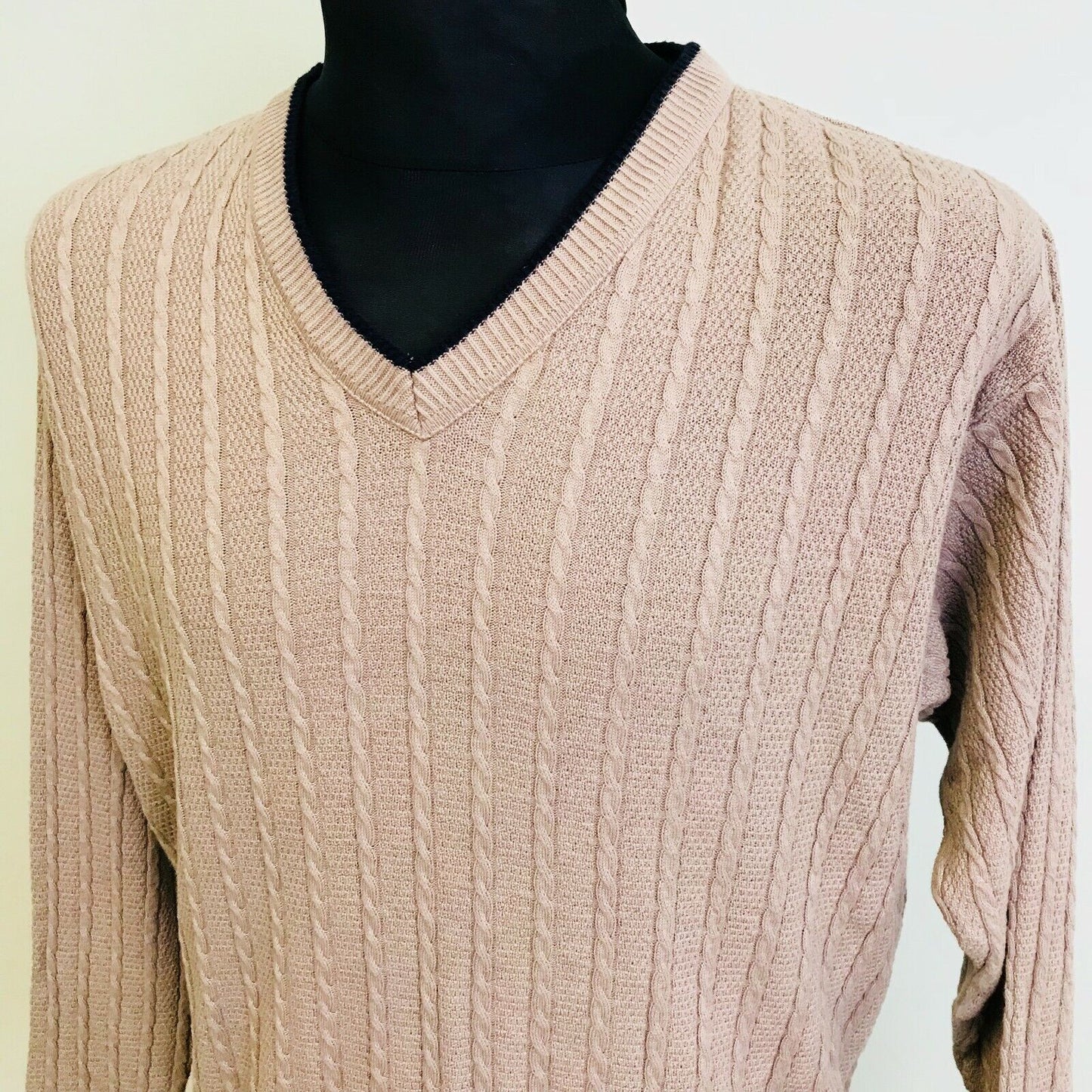 Cosby Vintage Retro 90s Pierre Cardin Beige Sweater Jumper Size L