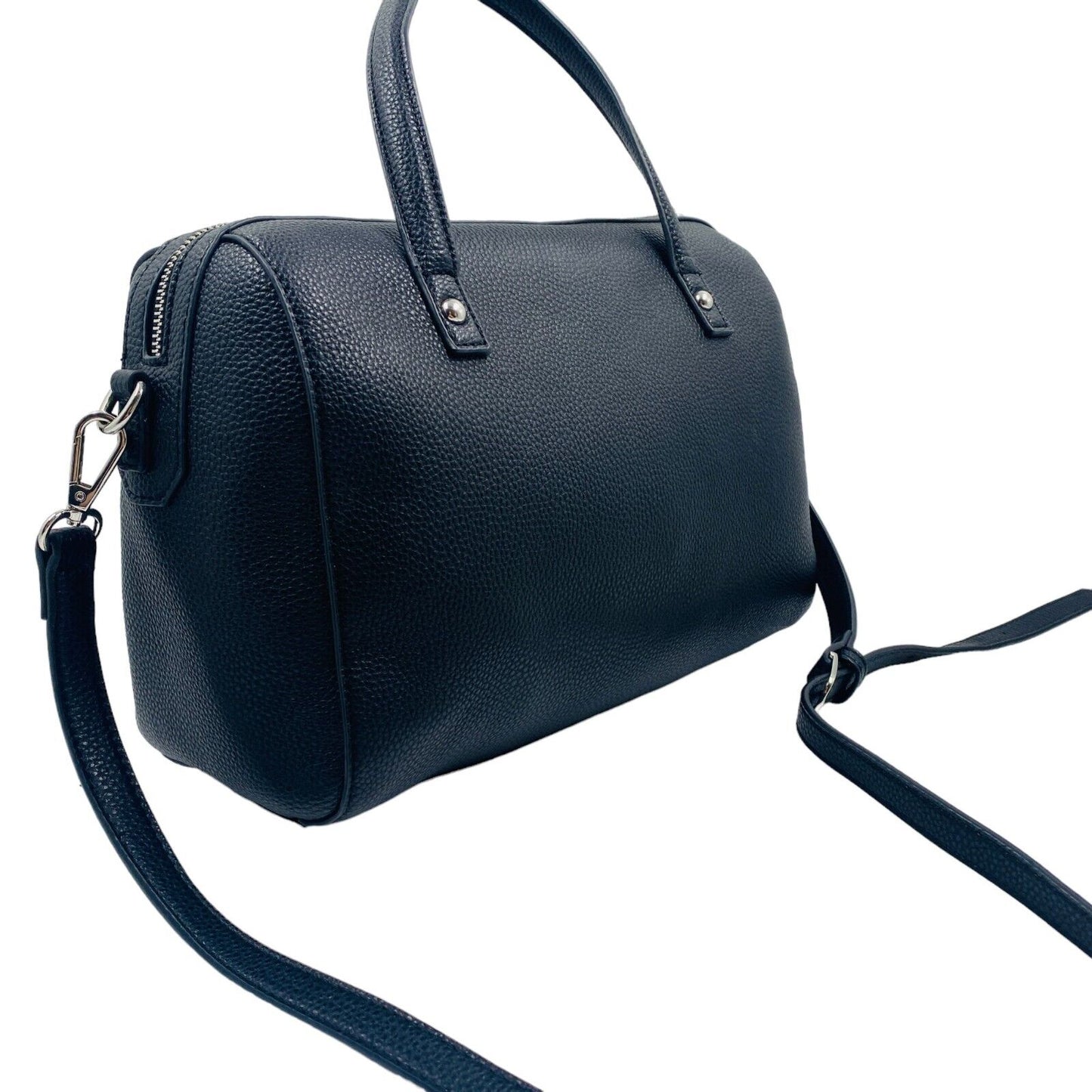 Rinascimento Black Eco Leather Handbag Small Duffle Bag