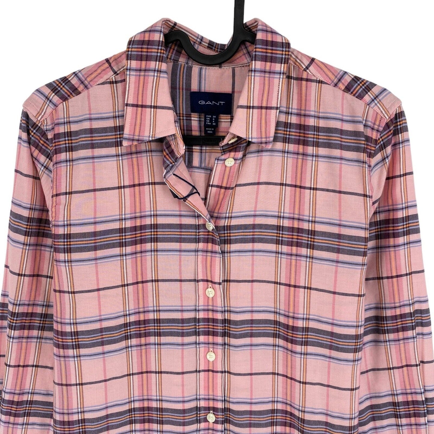 GANT Pink Check Twill Shirt Size EU 34 UK 8 US 4