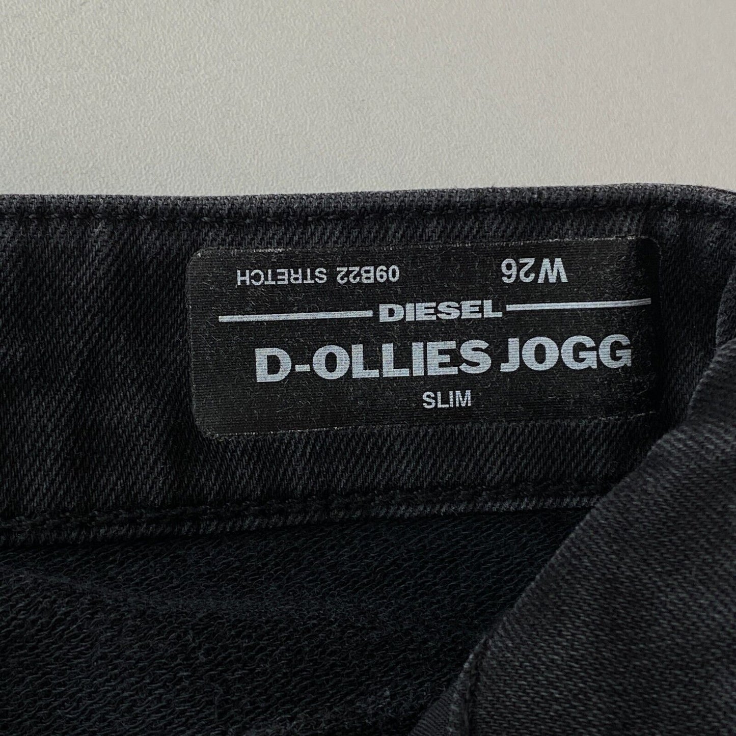 Diesel D-OLLIES JOGG Damen Jeans Slim Fit Schwarz W26 L30