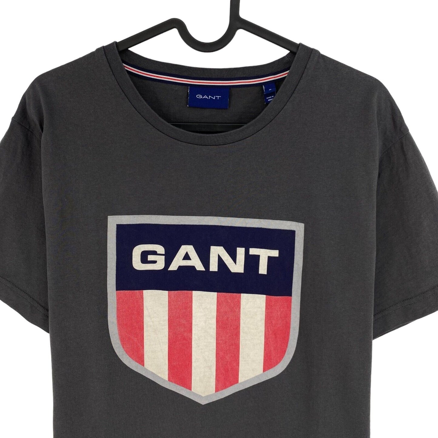 GANT T-Shirt Retro Shield SS Rundhals Dunkelgrau Größe L