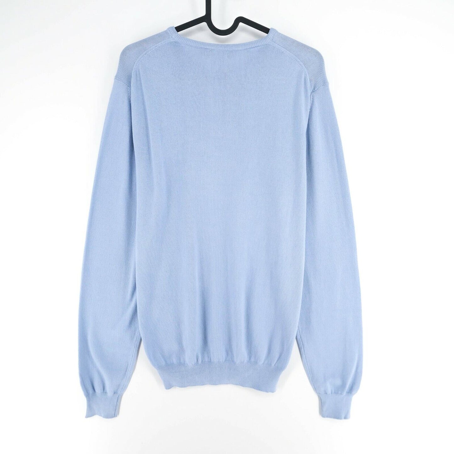 LUCA D`ALTIERI Blue Crew Neck Tailored Fit Jumper Sweater Size EU 50 UK/US 40