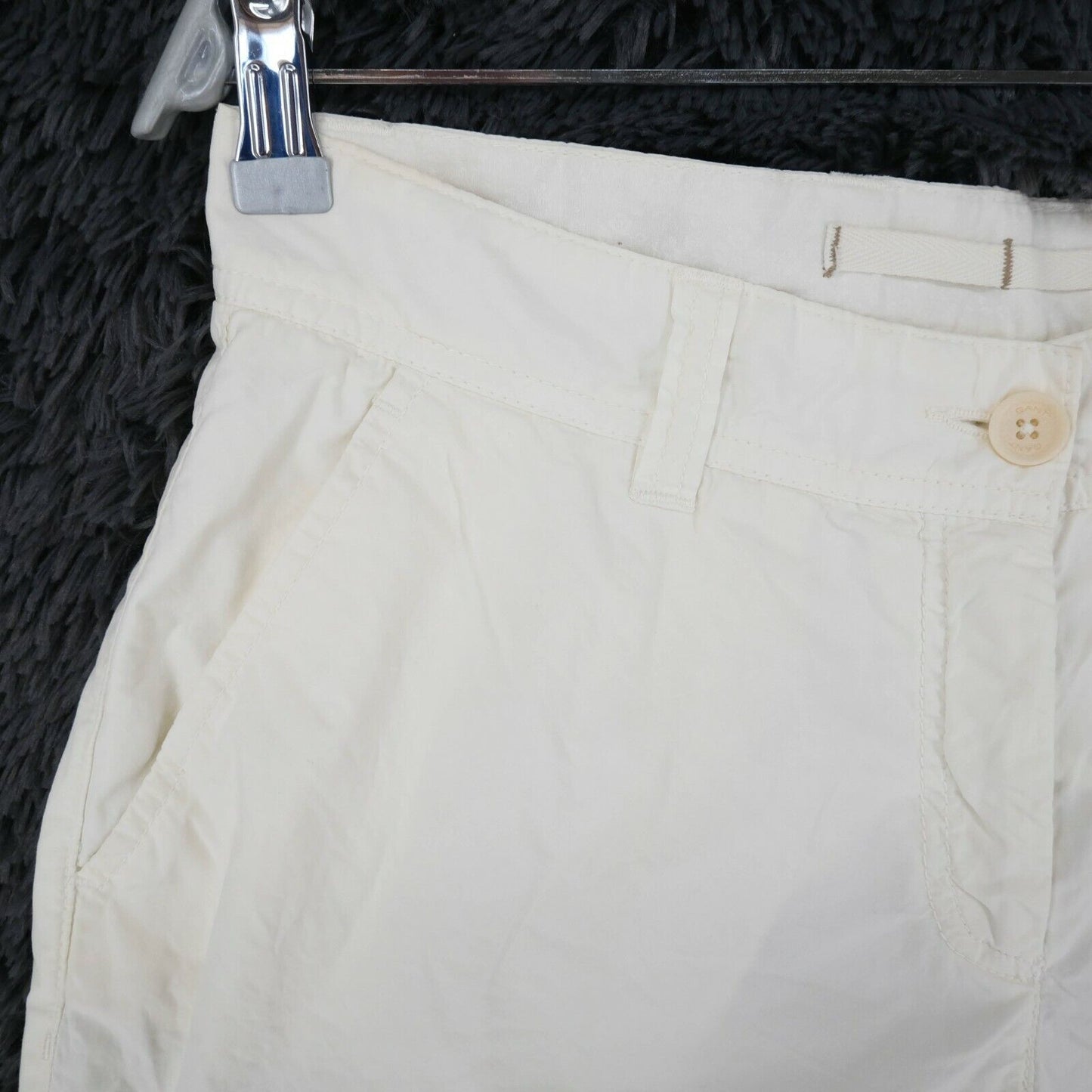 GANT White A.M. Roll Up Poplin Shorts Size EU 36 38 UK 8 10 US 6 8