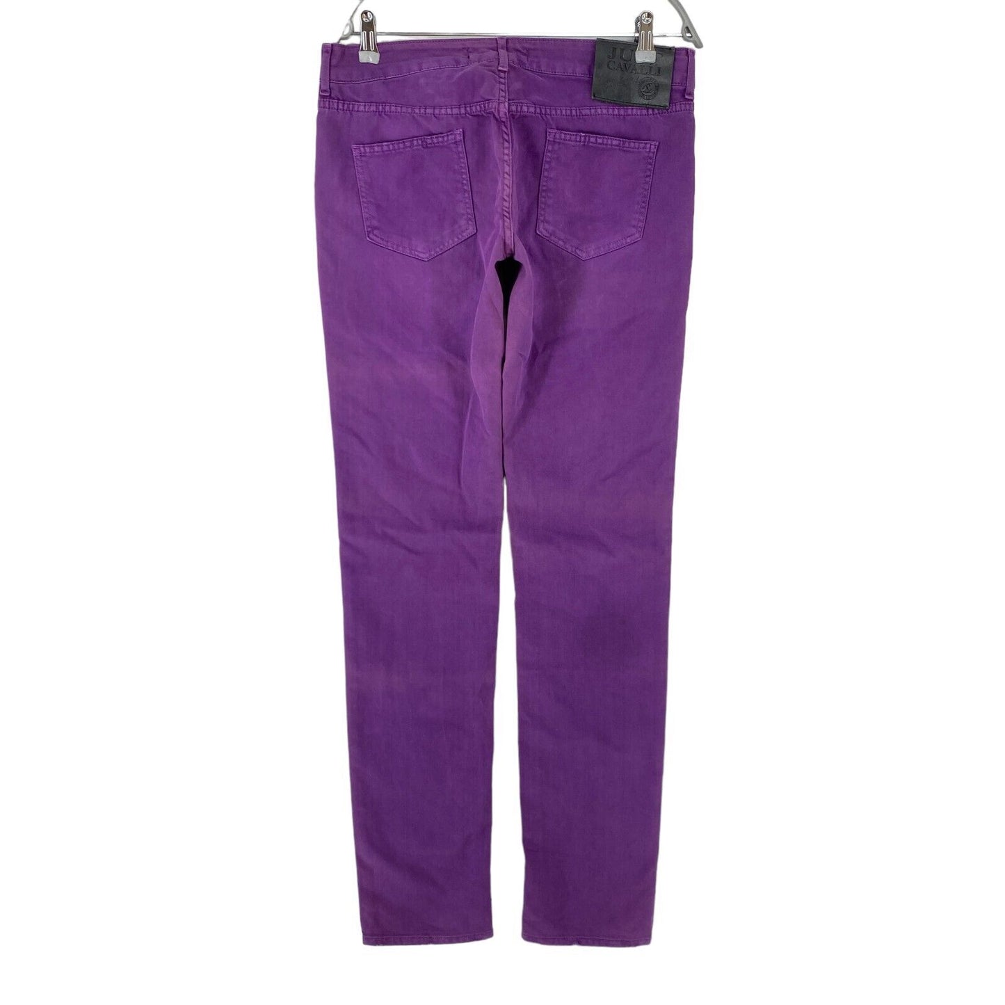 Just Cavalli Femme Violet Skinny Fit Jeans Taille W34 L34 Fabriqué en Italie