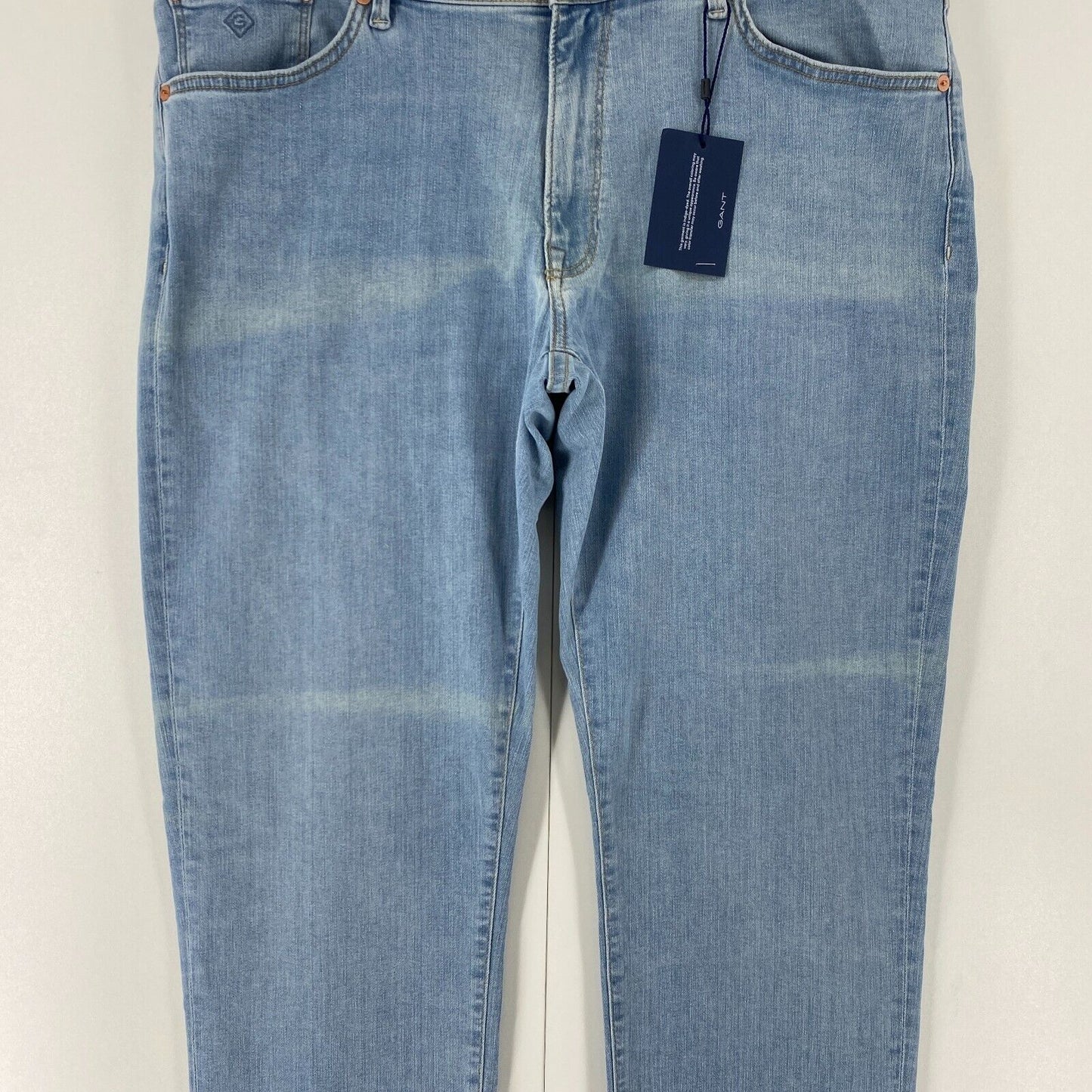 GANT MAXEN Blue Stretch Low Rise Extra Slim Fit Jeans W40 L34