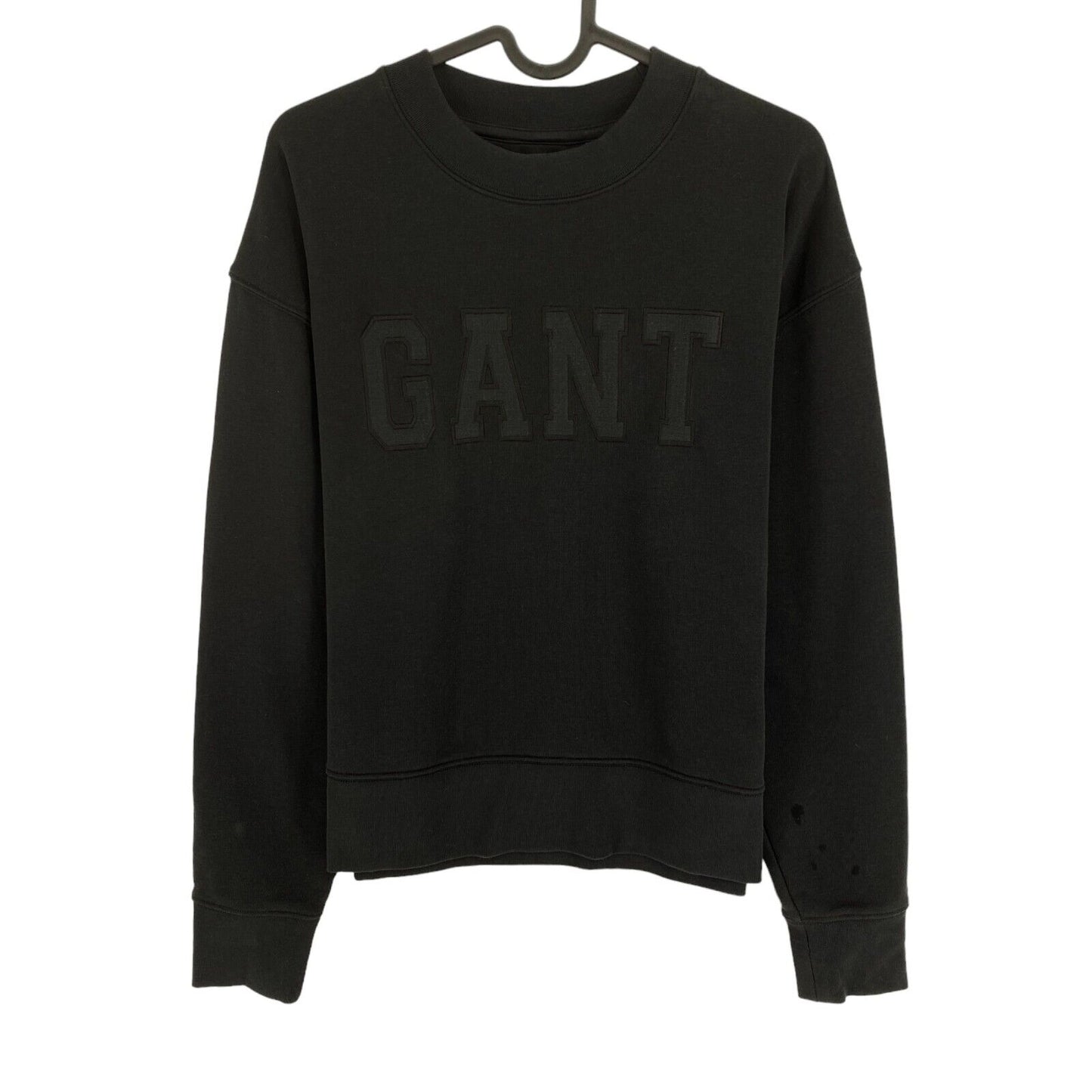 GANT Black Logo Crew Neck Sweater Jumper Size S