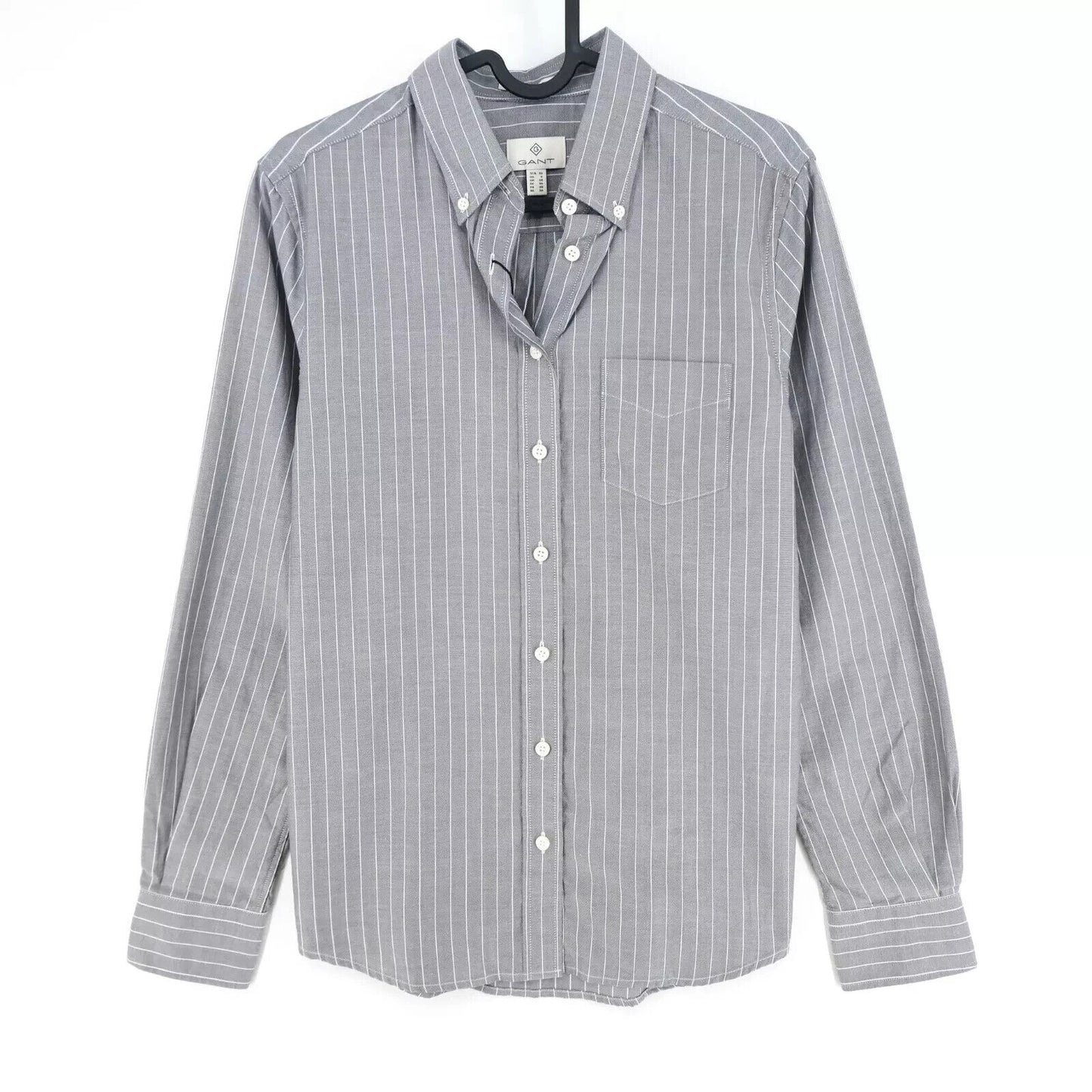 GANT Women Grey Striped Royal Oxford Stripe Shirt Size EU 36 UK 10 US 6