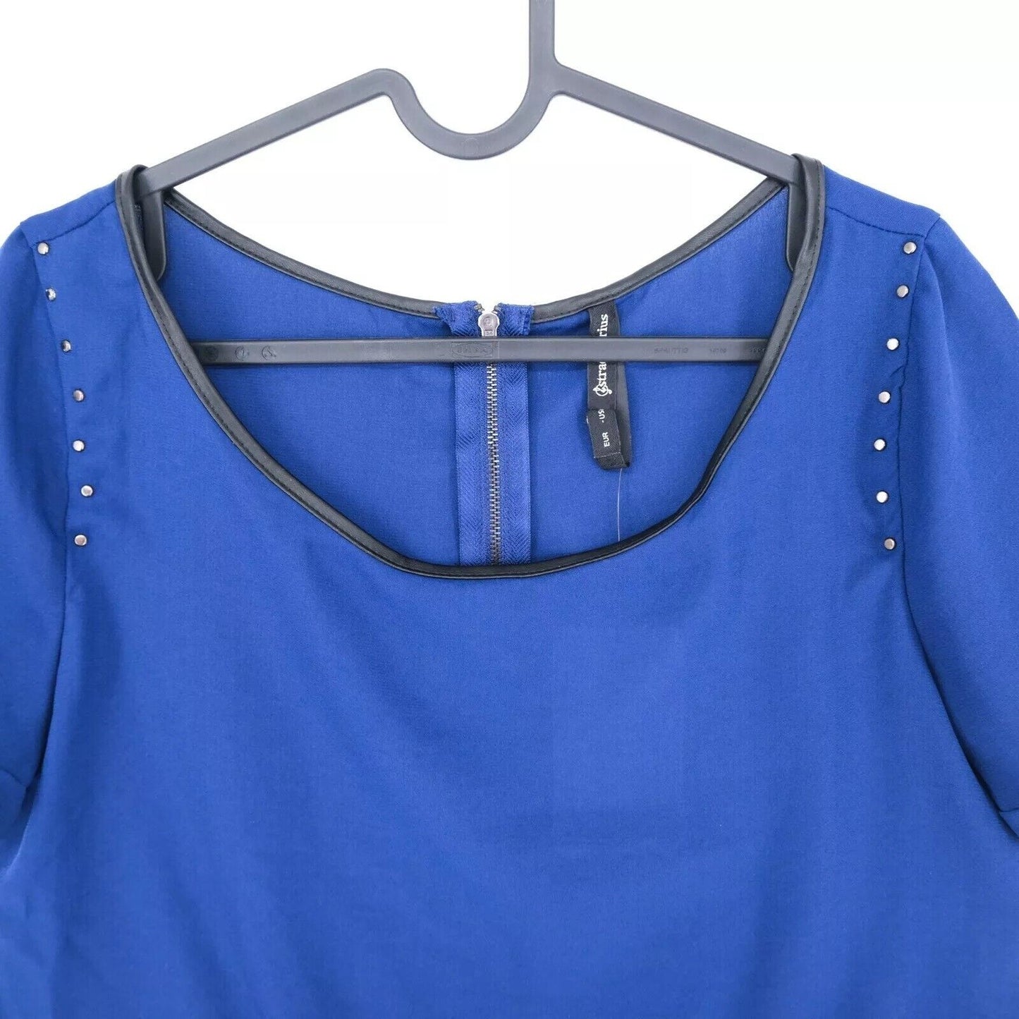 Stradivarius Women Blue Crop Top Blouse T Shirt Size M