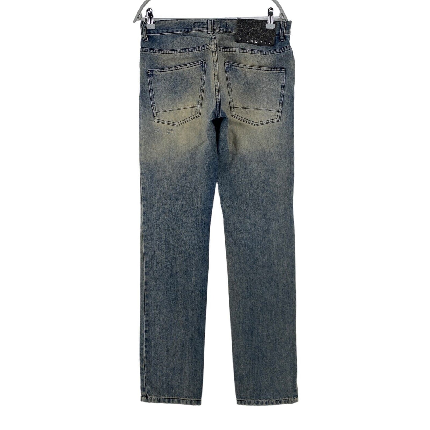 RICHMOND Blue Slim Fit RIpped Distressed Jeans W30 L34