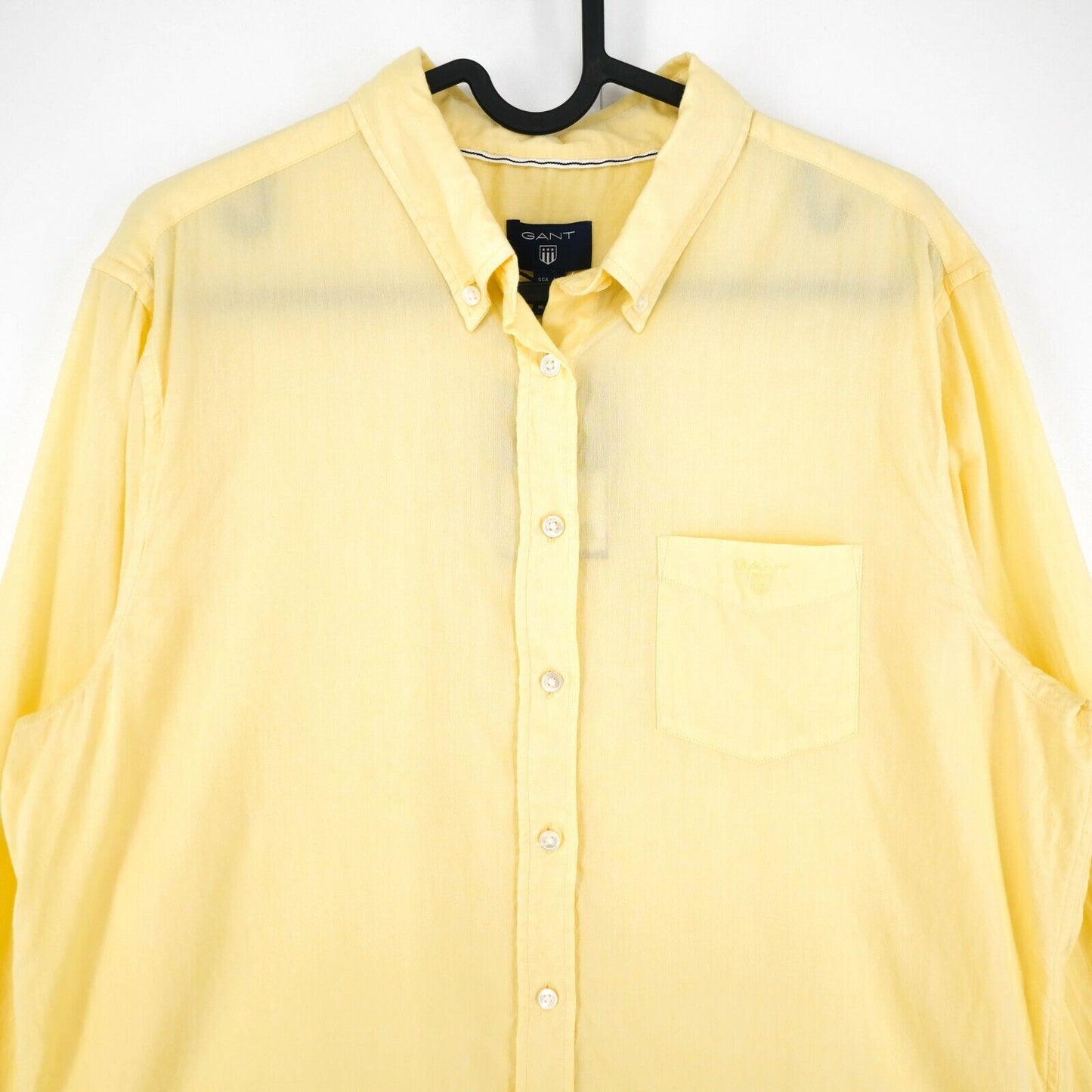 GANT Yellow Air Oxford Shirt Size EUR 44 UK 18 US 14