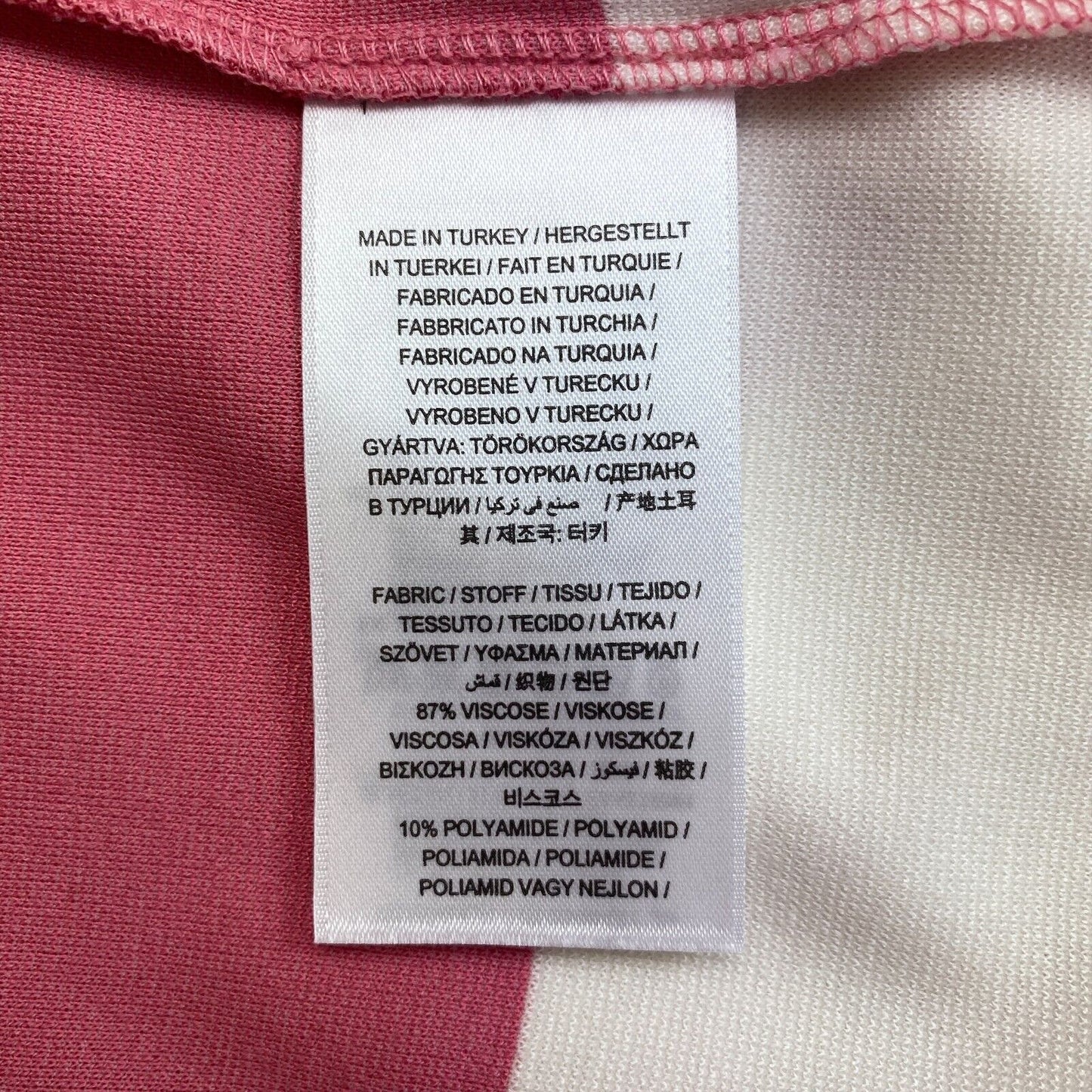 GANT Jerseykleid mit langen Ärmeln in A-Linie, Streifenmuster, Pink, Größe L