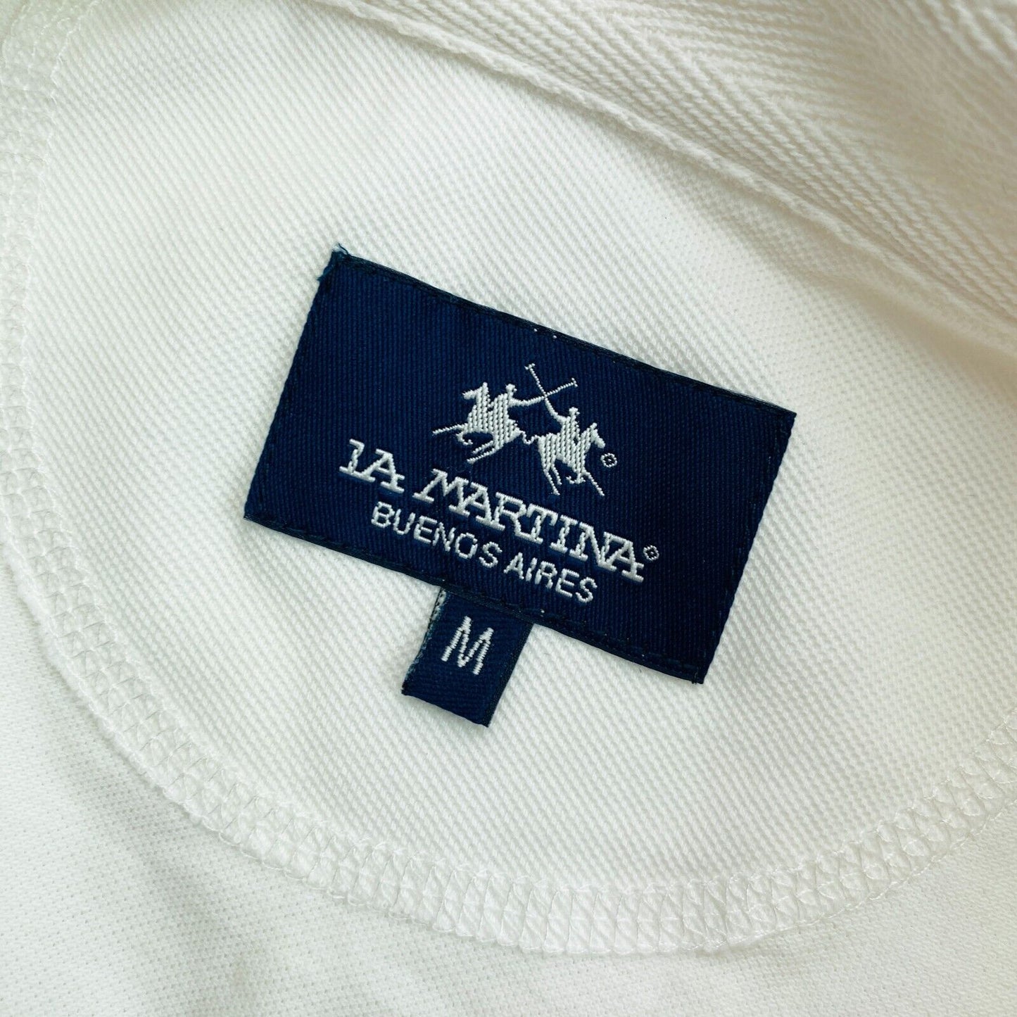 LA MARTINA White Piquet Short Sleeves Polo Shirt Size M