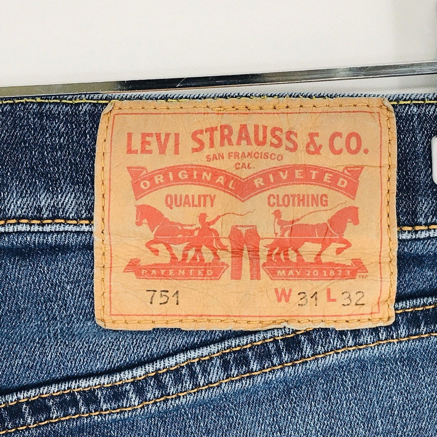 Levi's 751 Blue Regular Straight Fit Jeans Size W31 L32