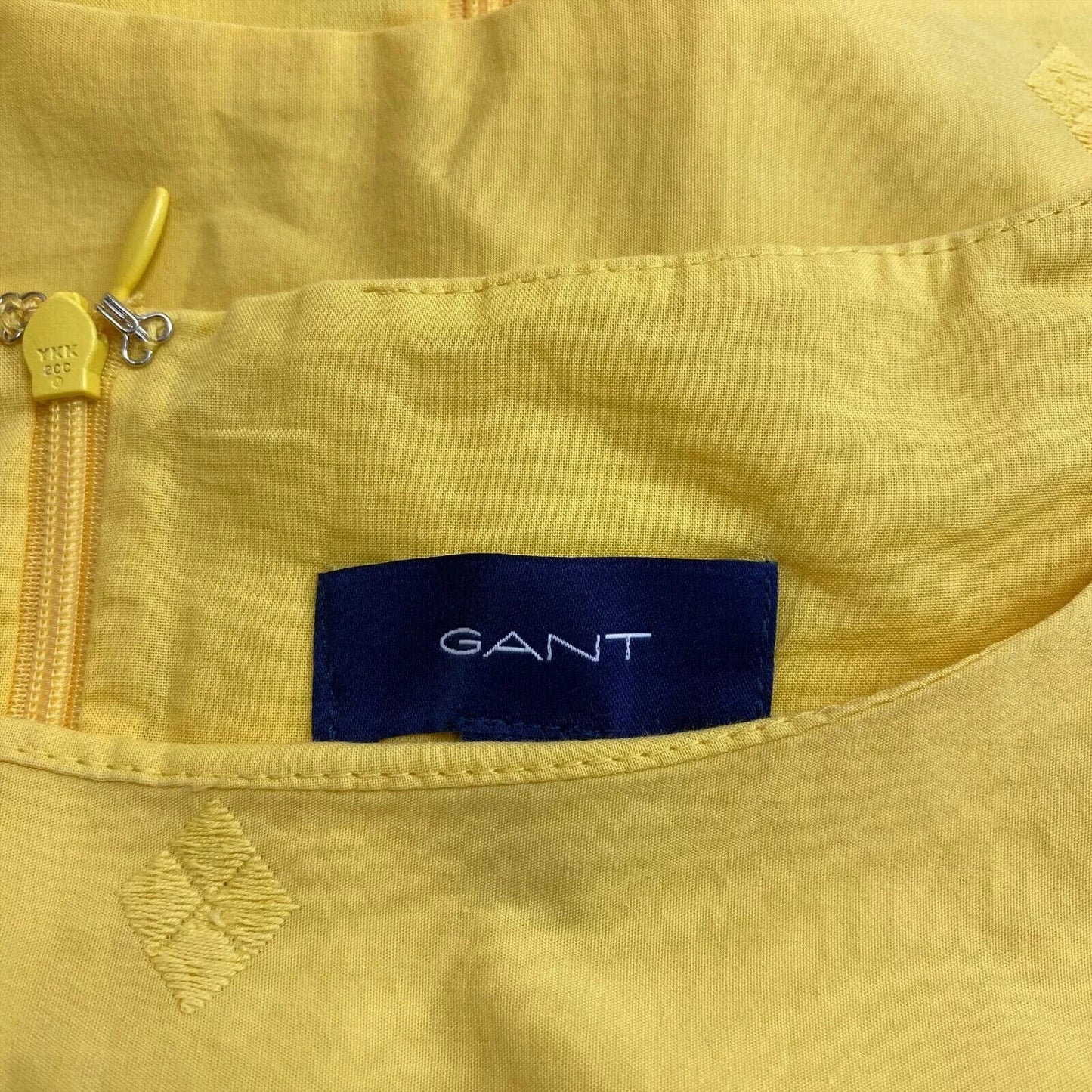 GANT Yellow Broderie Anglaise A Line Dress Size EU 36 UK 8 US 6