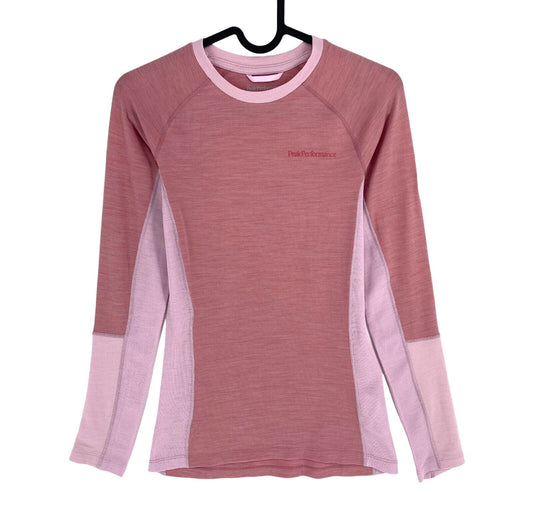 Peak Performance Women Pink Magic Crew Neck Long Sleeves T Shirt Size XS