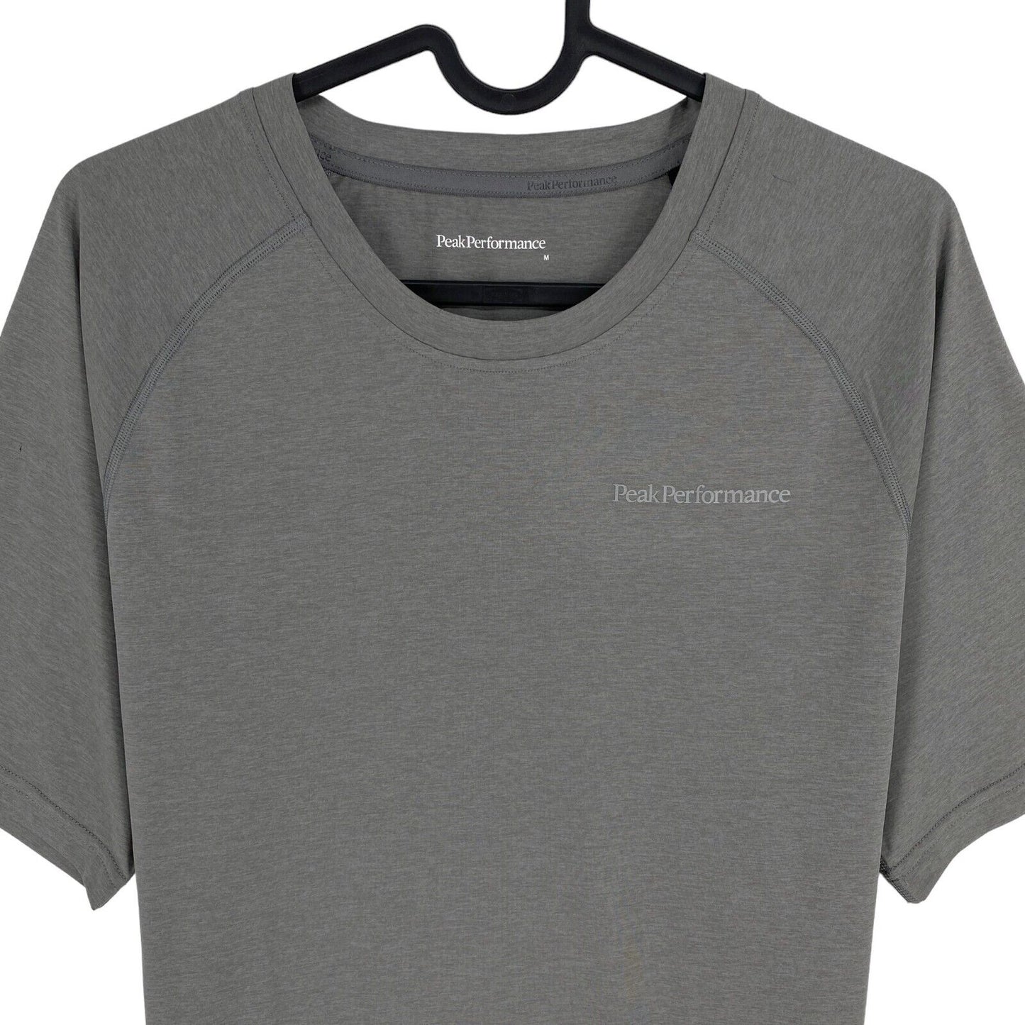 PEAK PERFORMANCE Men Grey Fly Crew Neck Short Sleeve T Shirt Size M