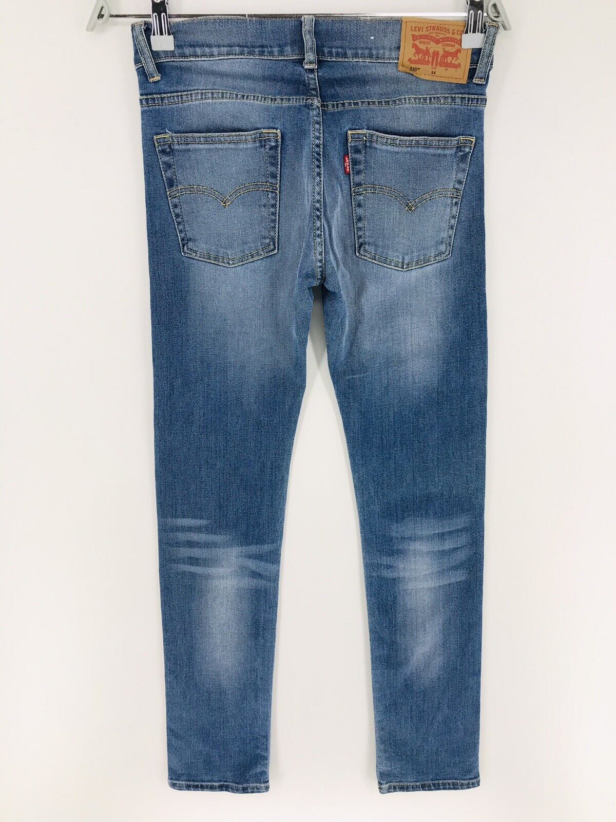 Vintage Levi's 510 Boys Blue Stretch Skinny Fit Jeans 14 / W27 L32